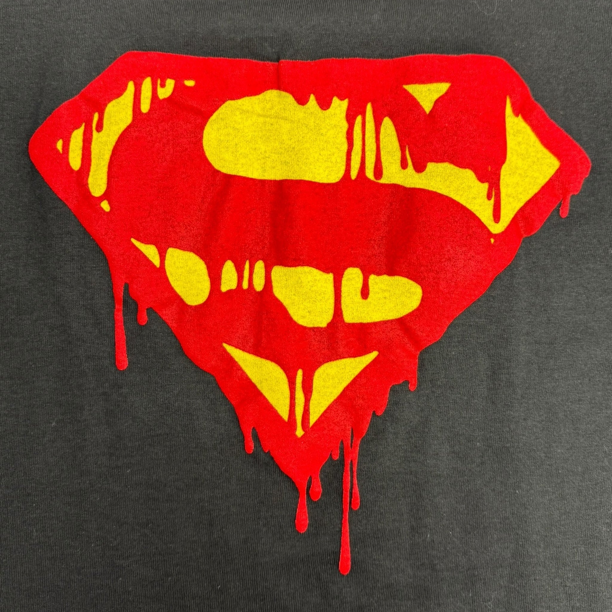1992 Super Man Bleeding Logo Comic T-Shirt