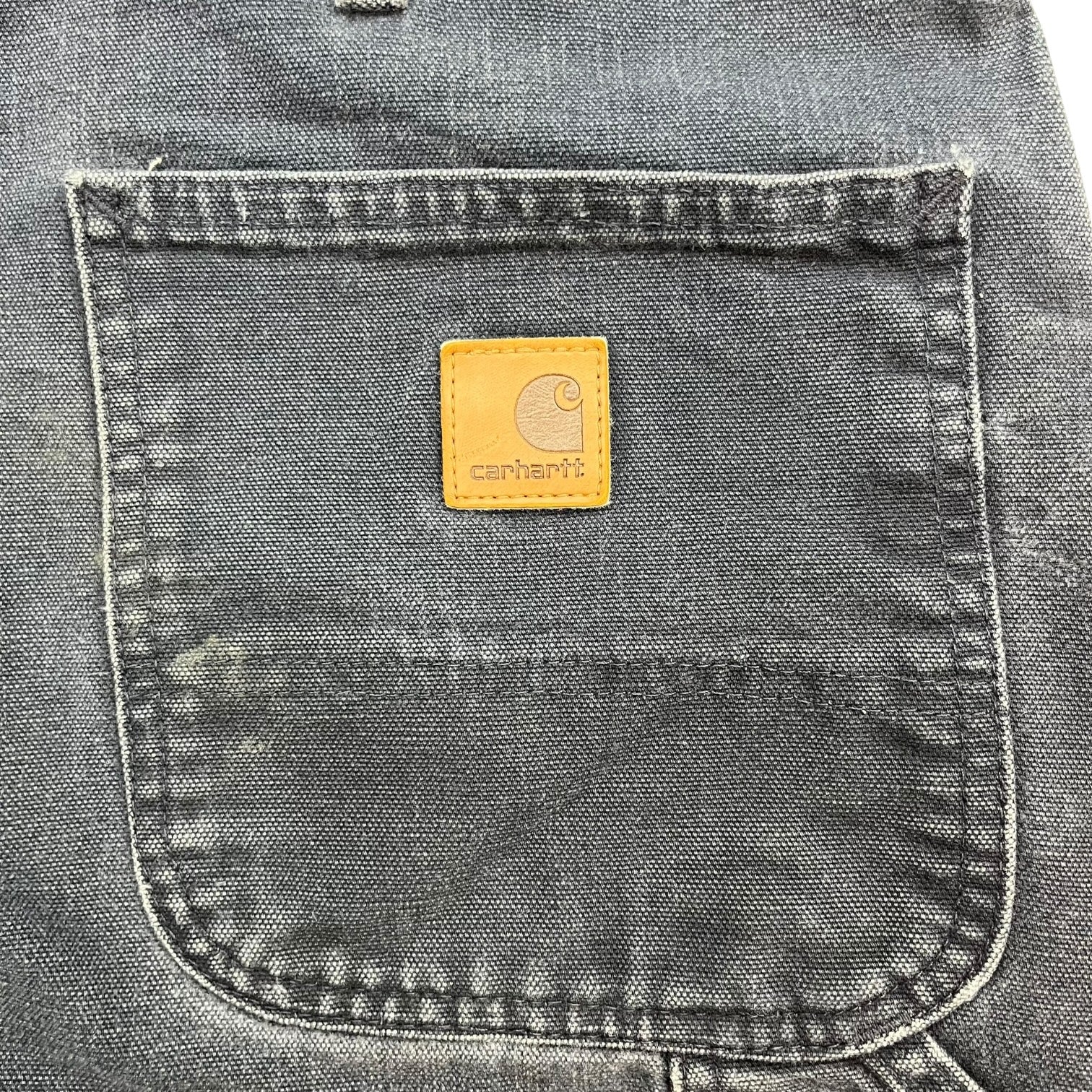 Vintage Carhartt Dungaree Pants Faded Black/Blue