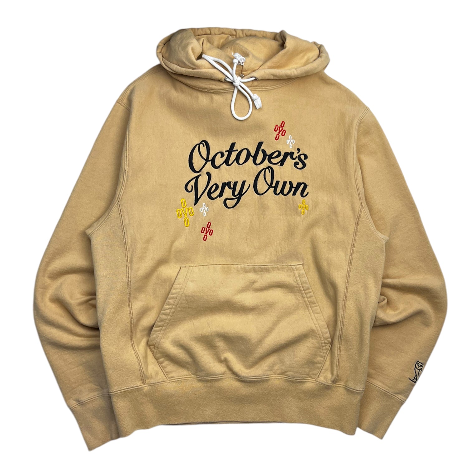 OVO Pompom Script Hoodie Beige