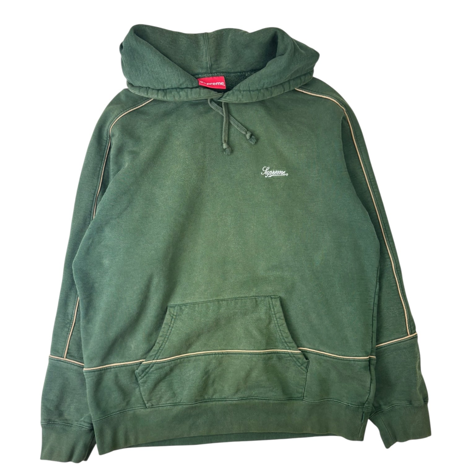 Supreme Piping Hoodie Dark Green
