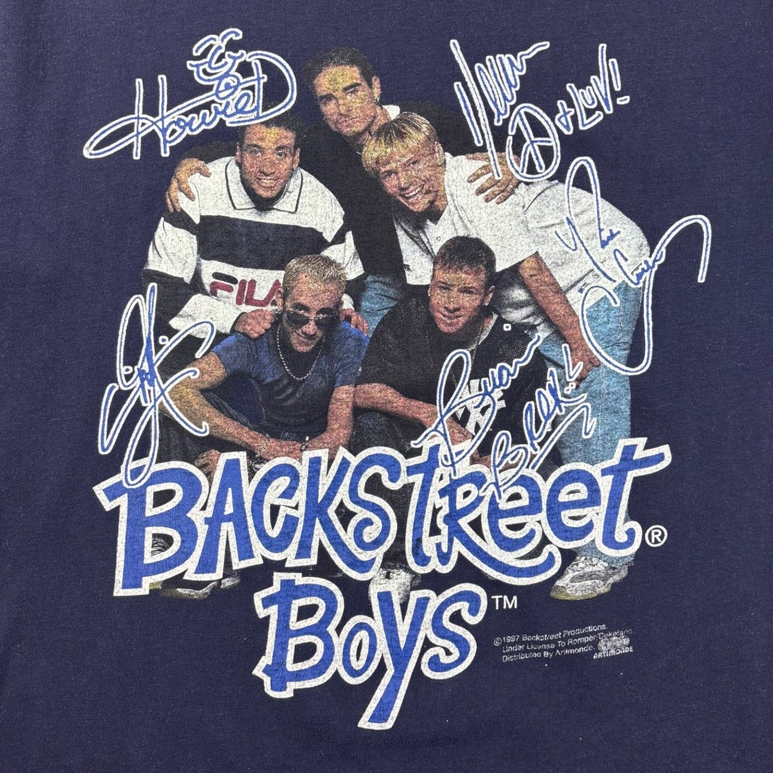 1997 Backstreet Boys Portrait T-Shirt Navy