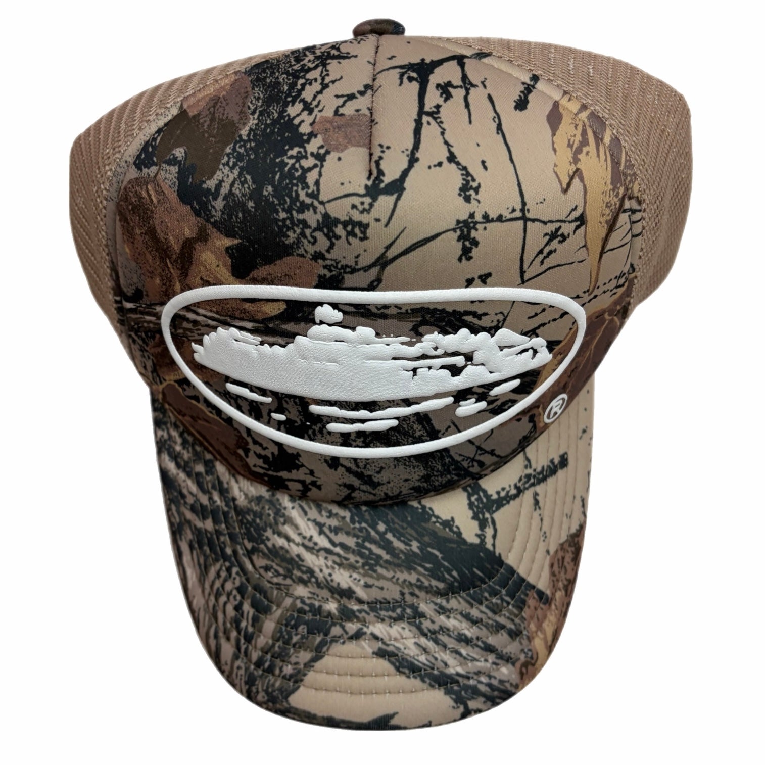 Corteiz Island Puff Print Trucker Hat Forest Camo