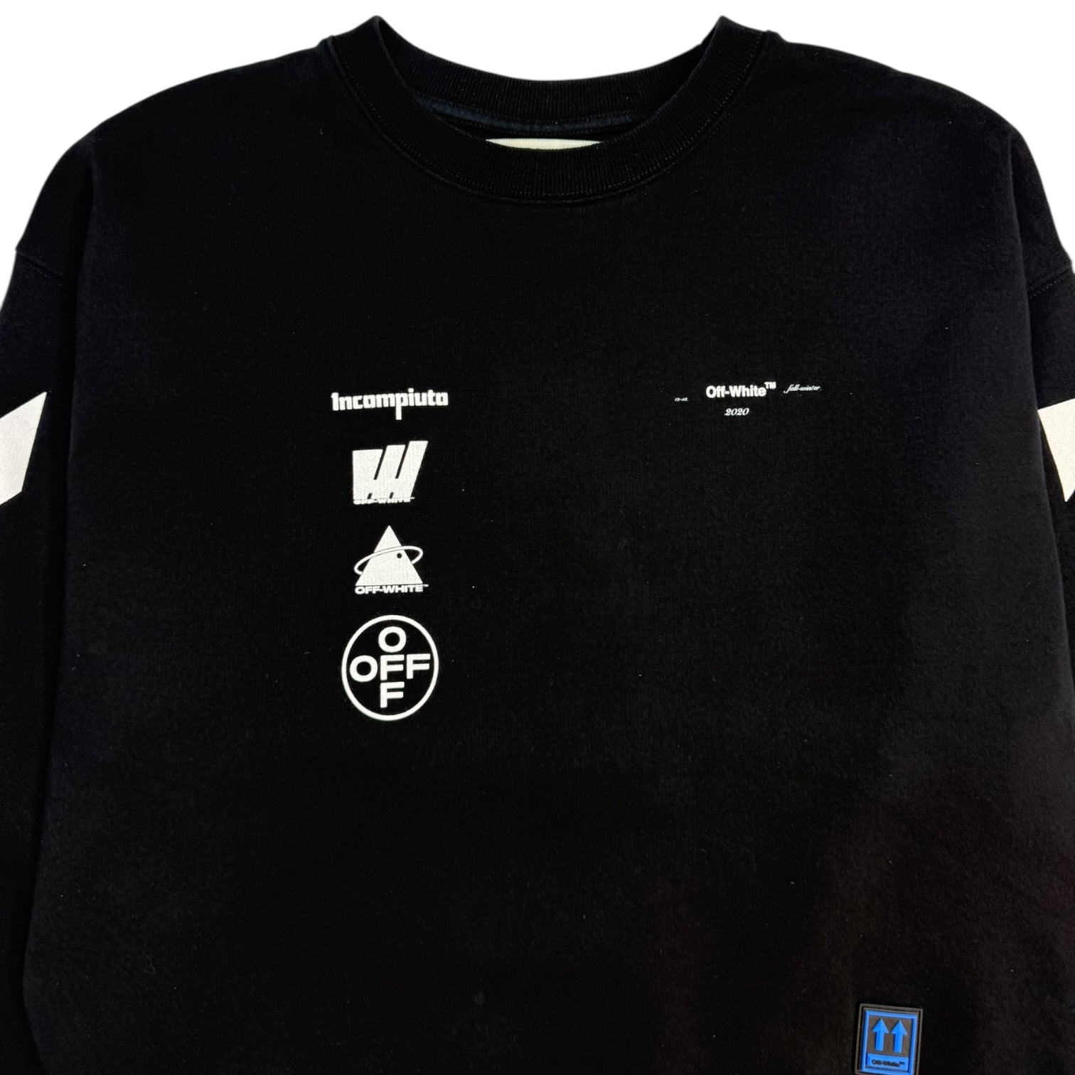 Off-White Diag Mariana De Silvia Incomputo Crewneck Black