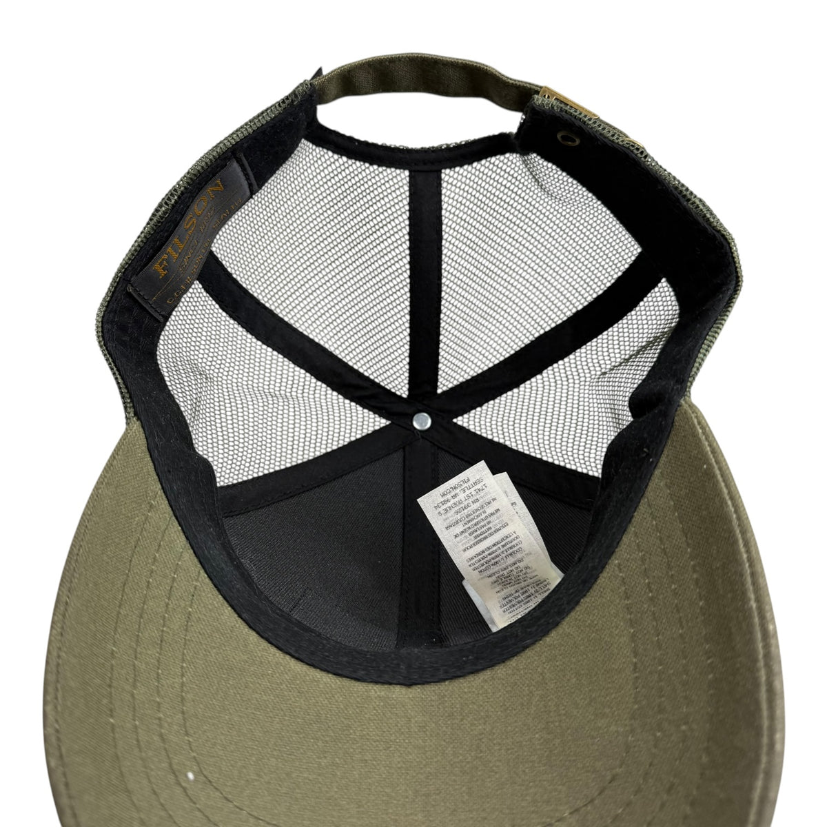 Vintage Filson Scenic Waxed Logger Mesh Hat Otter Green