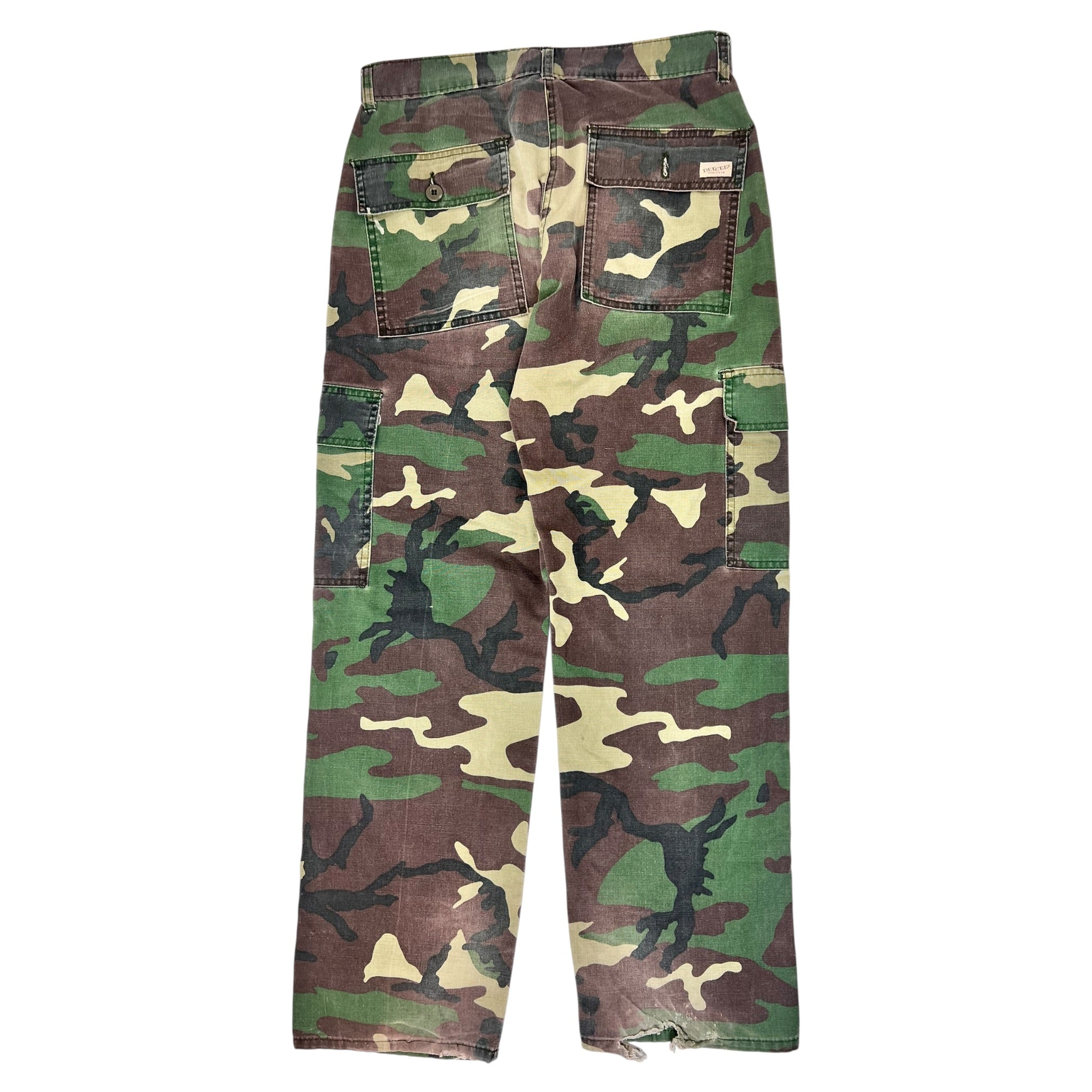 Vintage Woodland Camo Military Cargo Pants