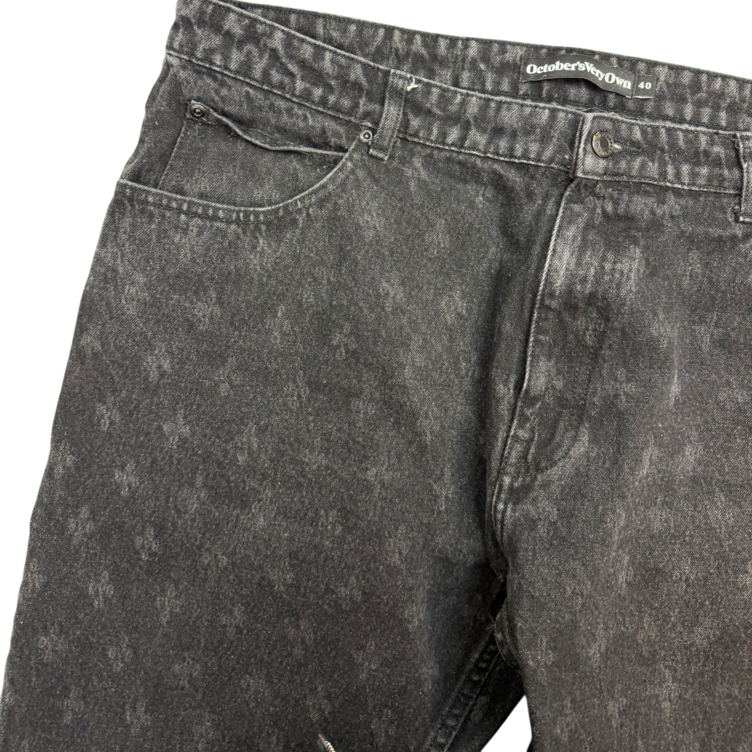 OVO Monogram Relaxed Denim Jeans Washed Black