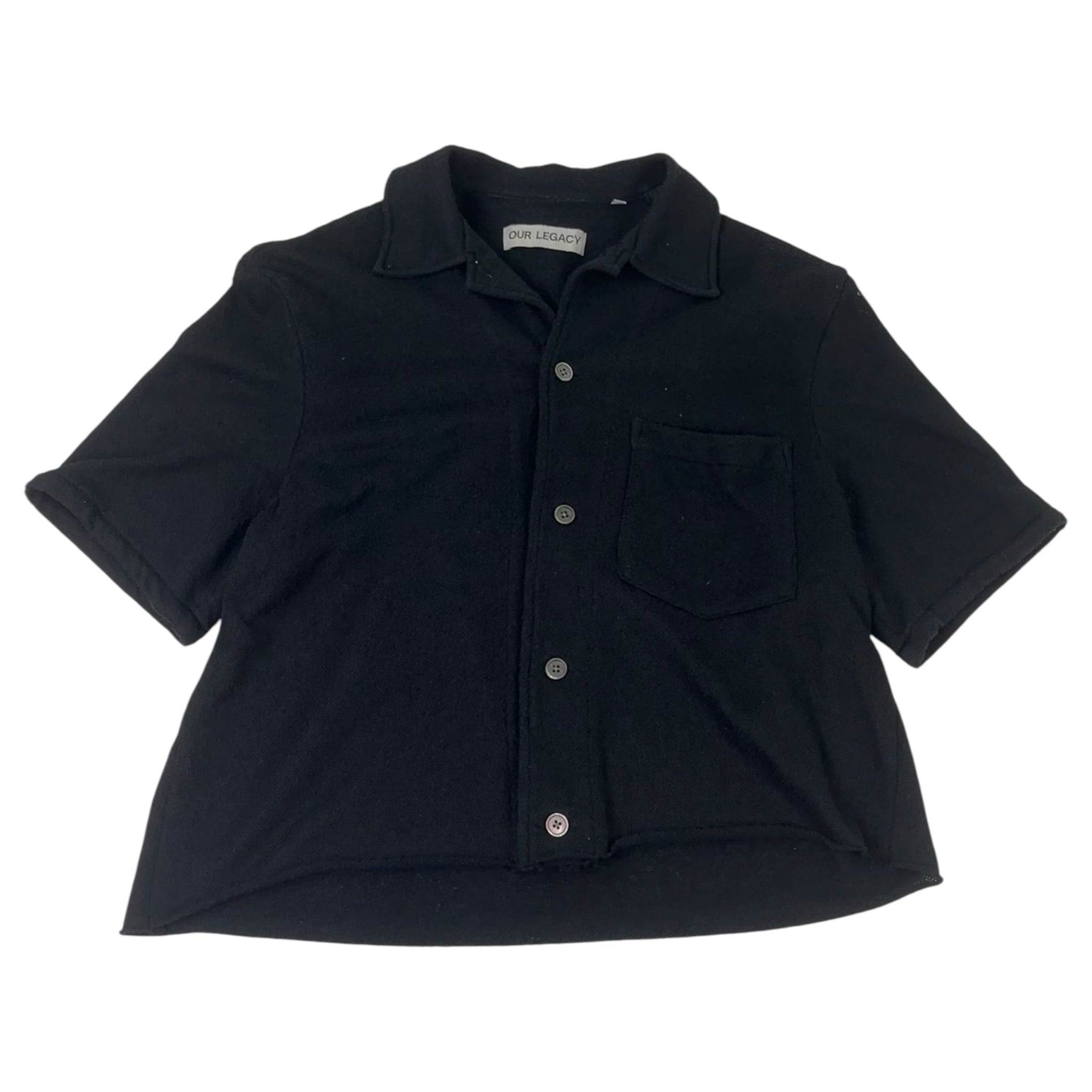 Our Legacy Box Shirt Short-Sleeve Black Boucle