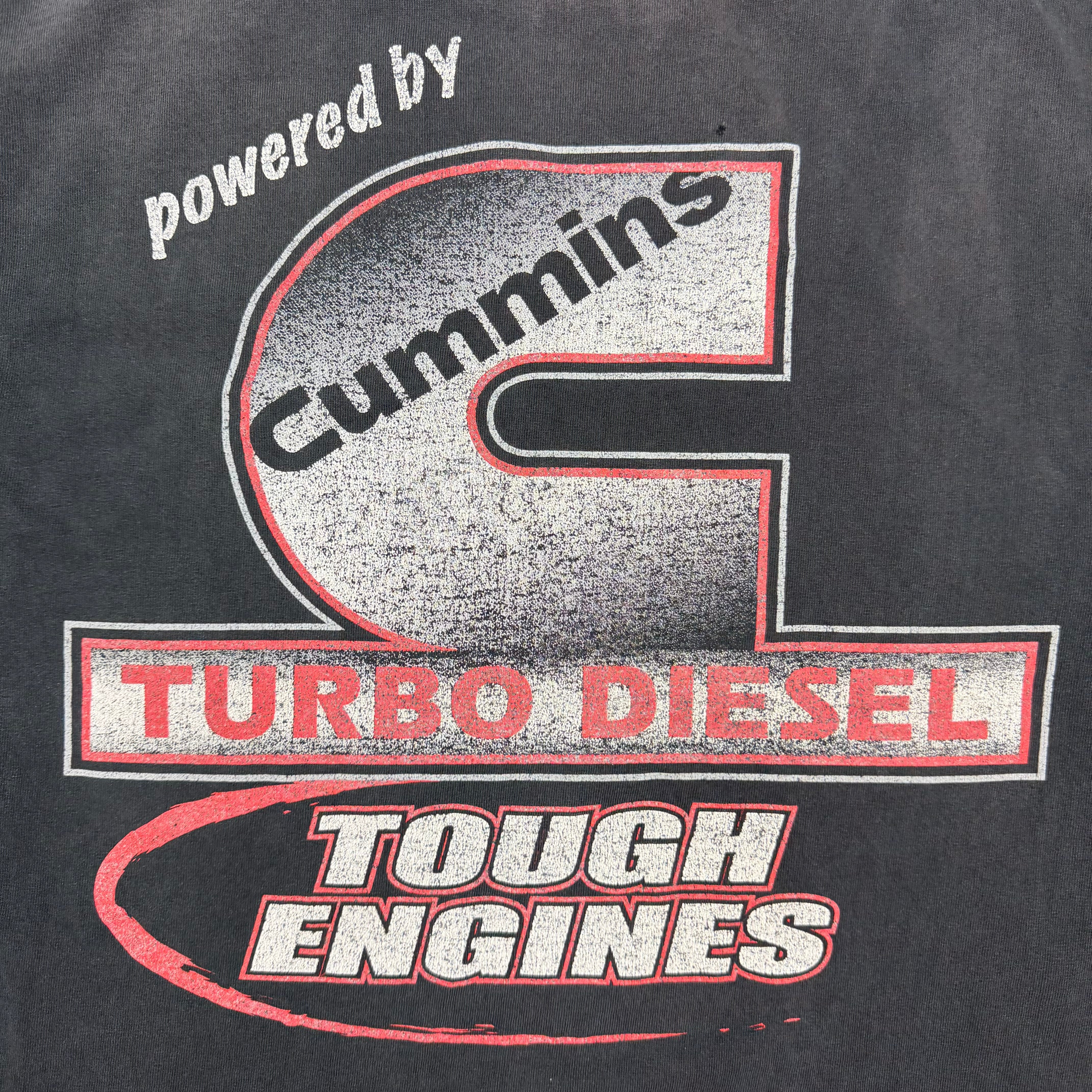 Vintage Cummins Turbo Diesel Tough Engines Tee Black