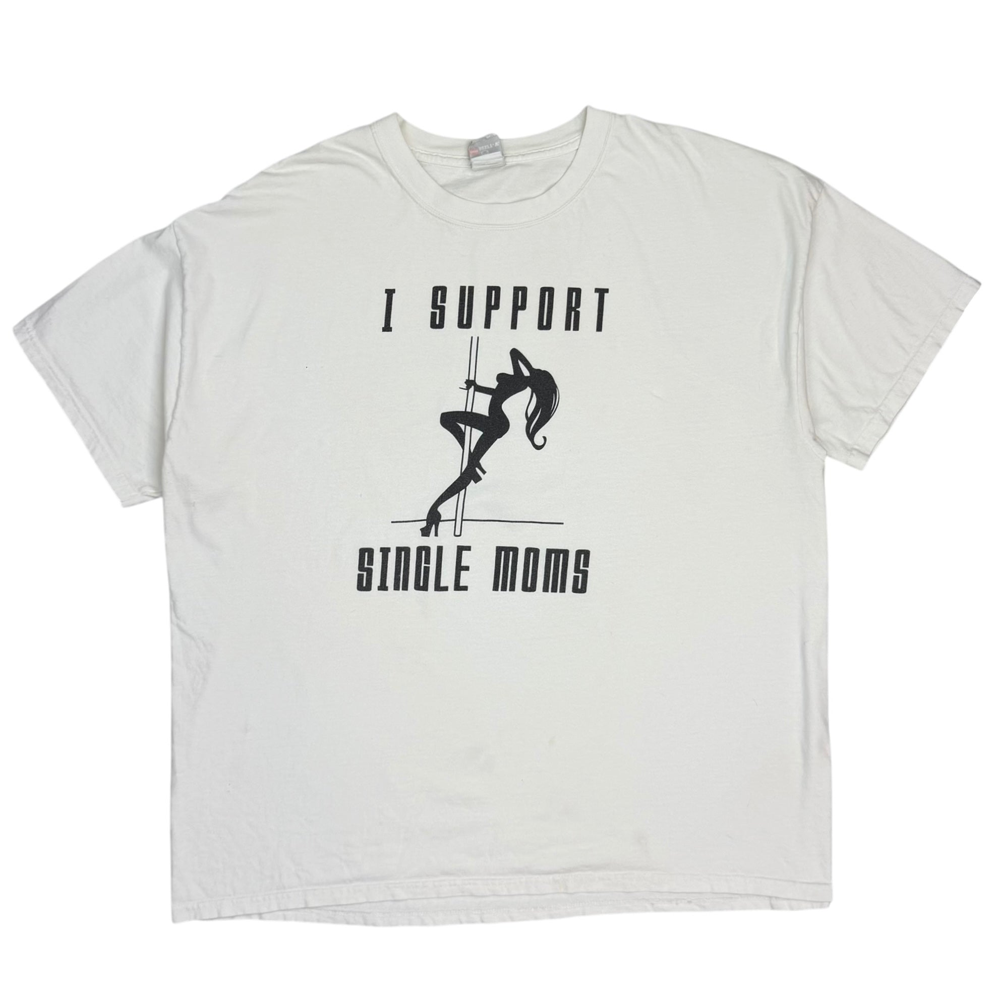 Vintage “I Support Single Moms” Tee White