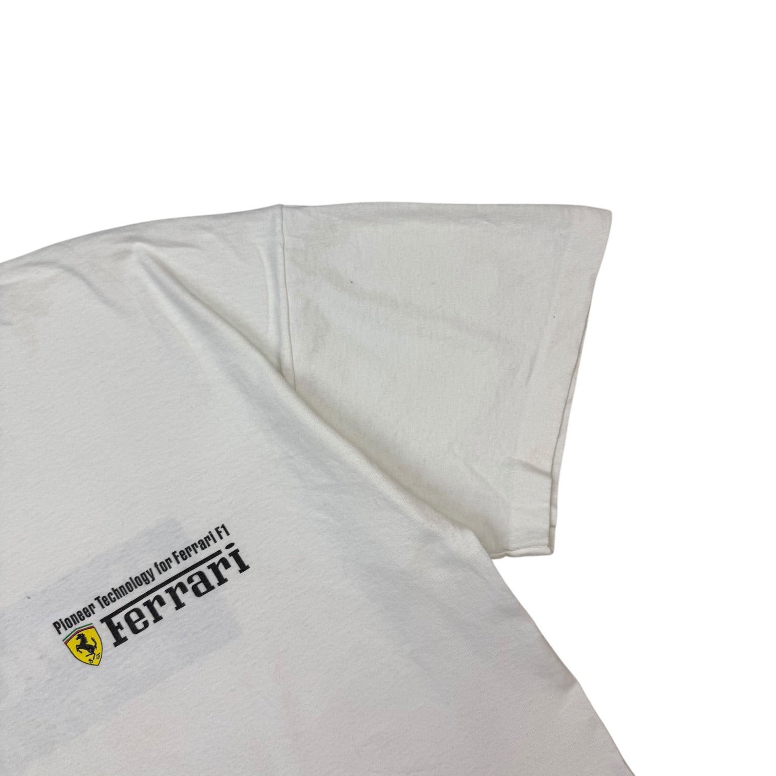 Vintage Ferrari Formula 1 Pioneer Technology Tee White