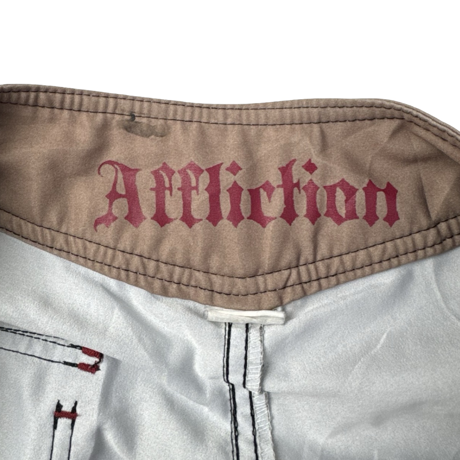 Vintage Y2K Affliction Cross Patched Surf Bottoms