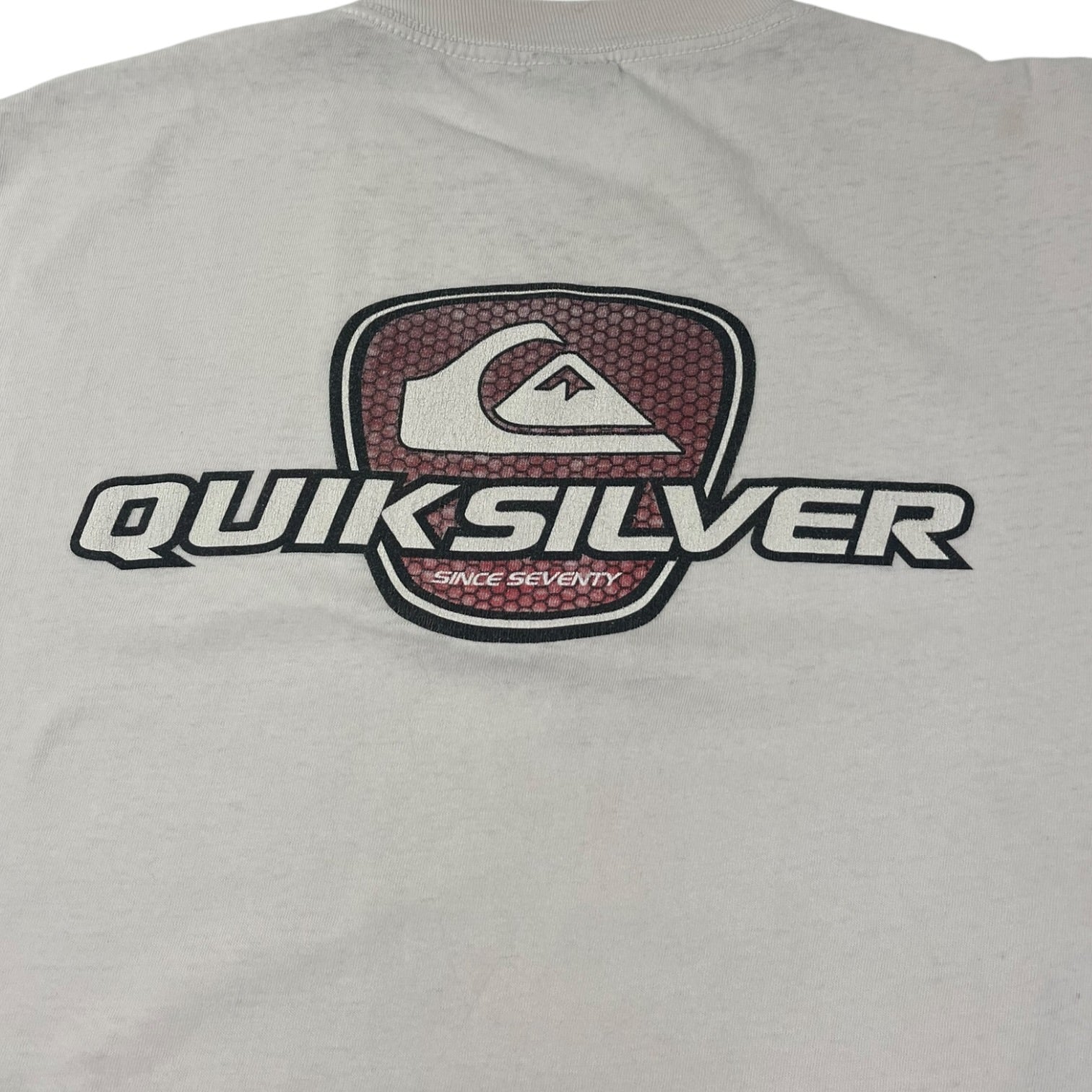 Vintage Quiksilver Spell Out T-Shirt White
