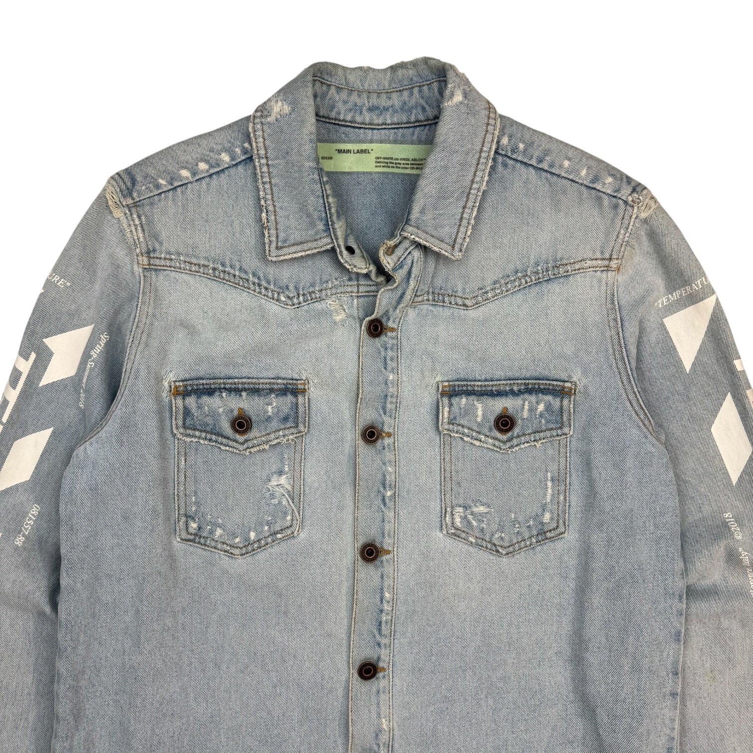 Off-White Temparture Denim Shirt Light Wash
