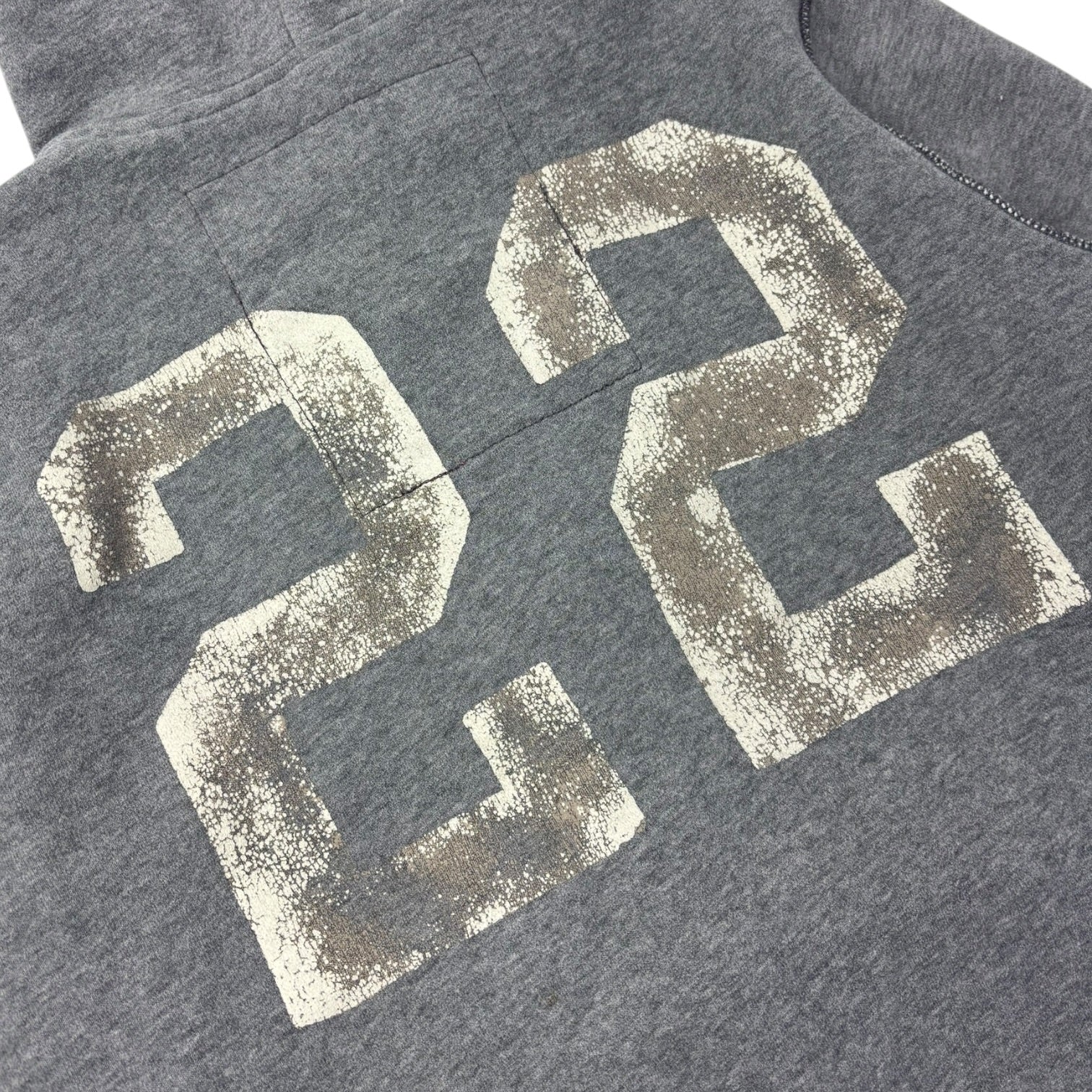 Y2K Hollister Waffle Hood Full Zip Hoodie Grey