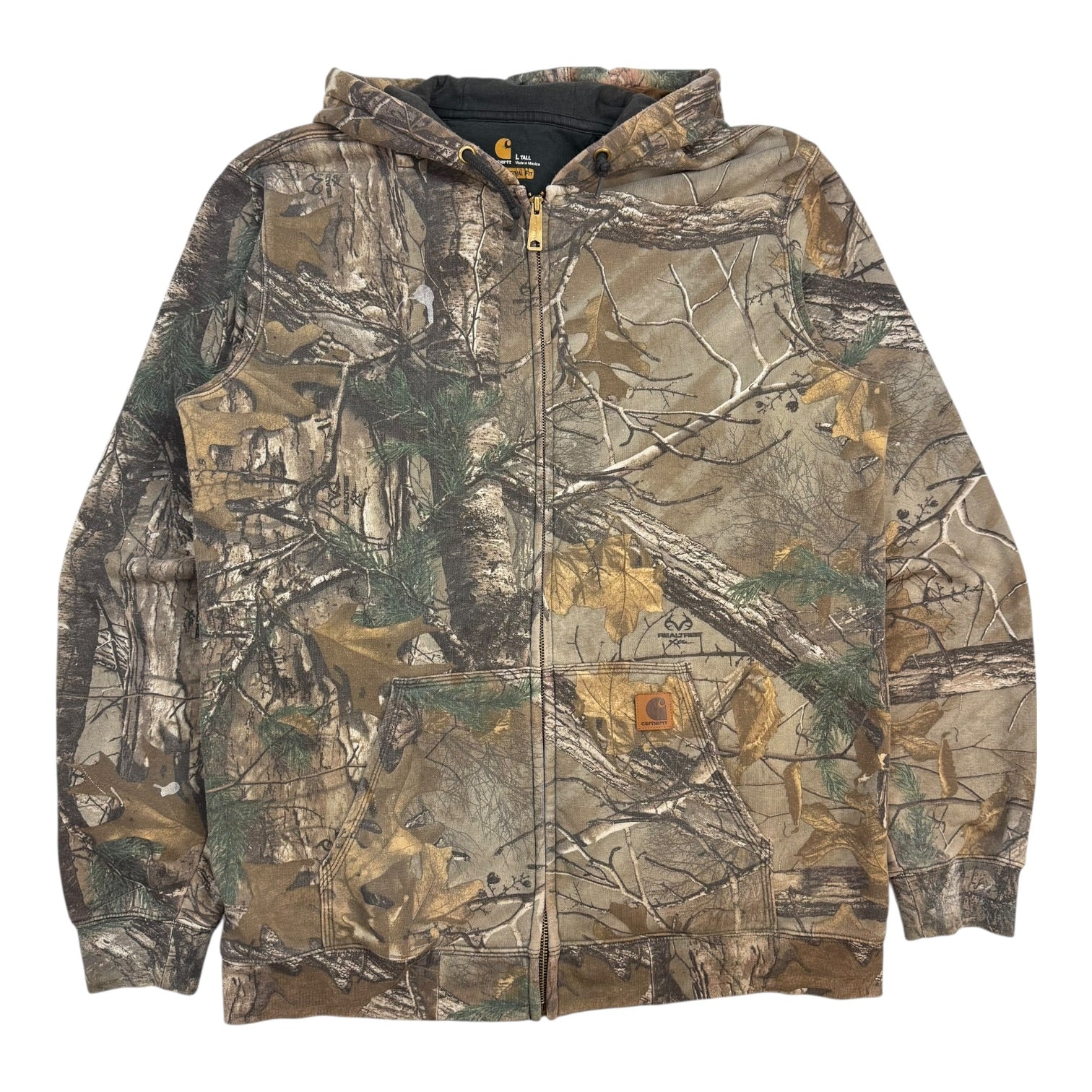 Vintage Carhartt Zip Up Hoodie RealTree Camo