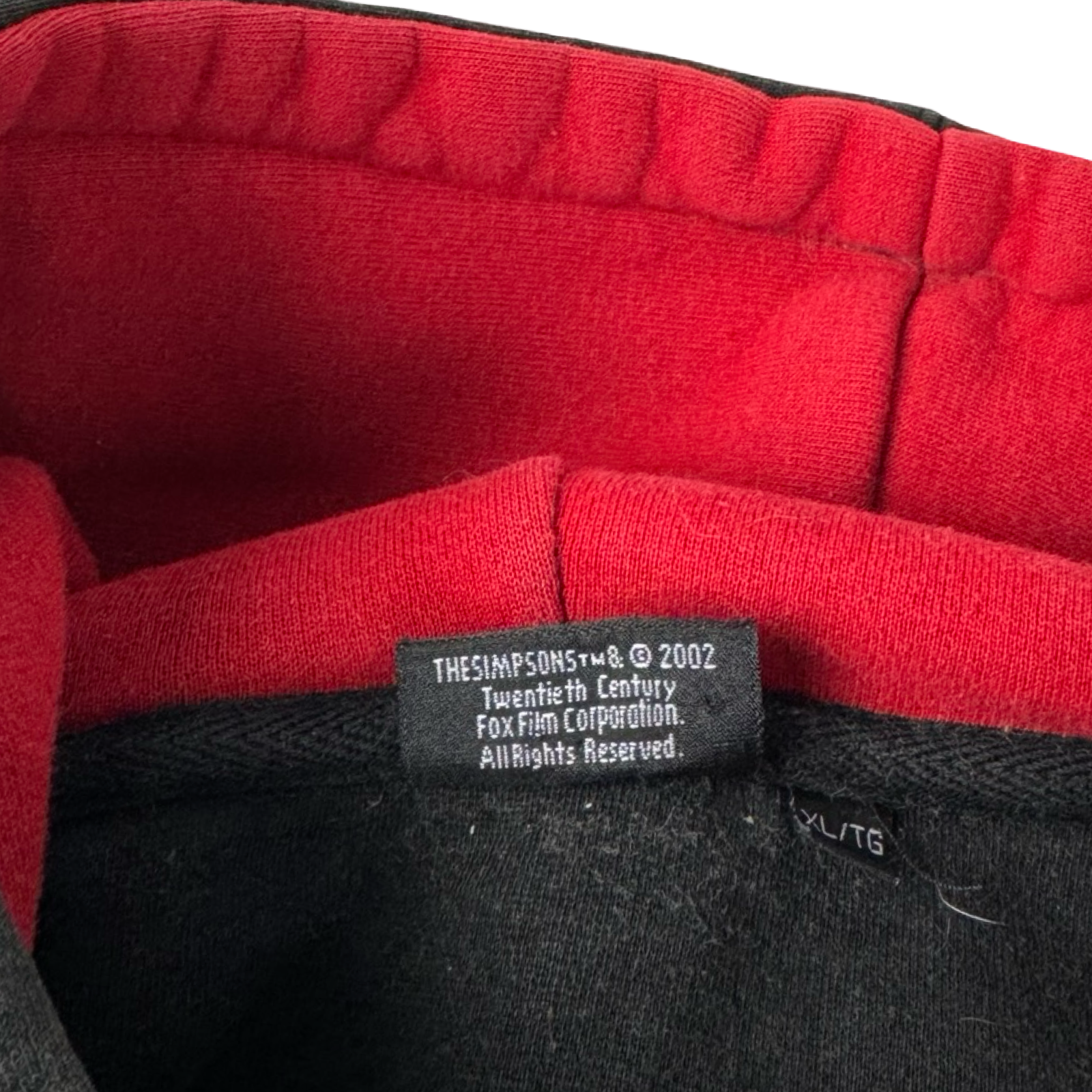 2002 The Simpsons Family Hoodie Faded Black