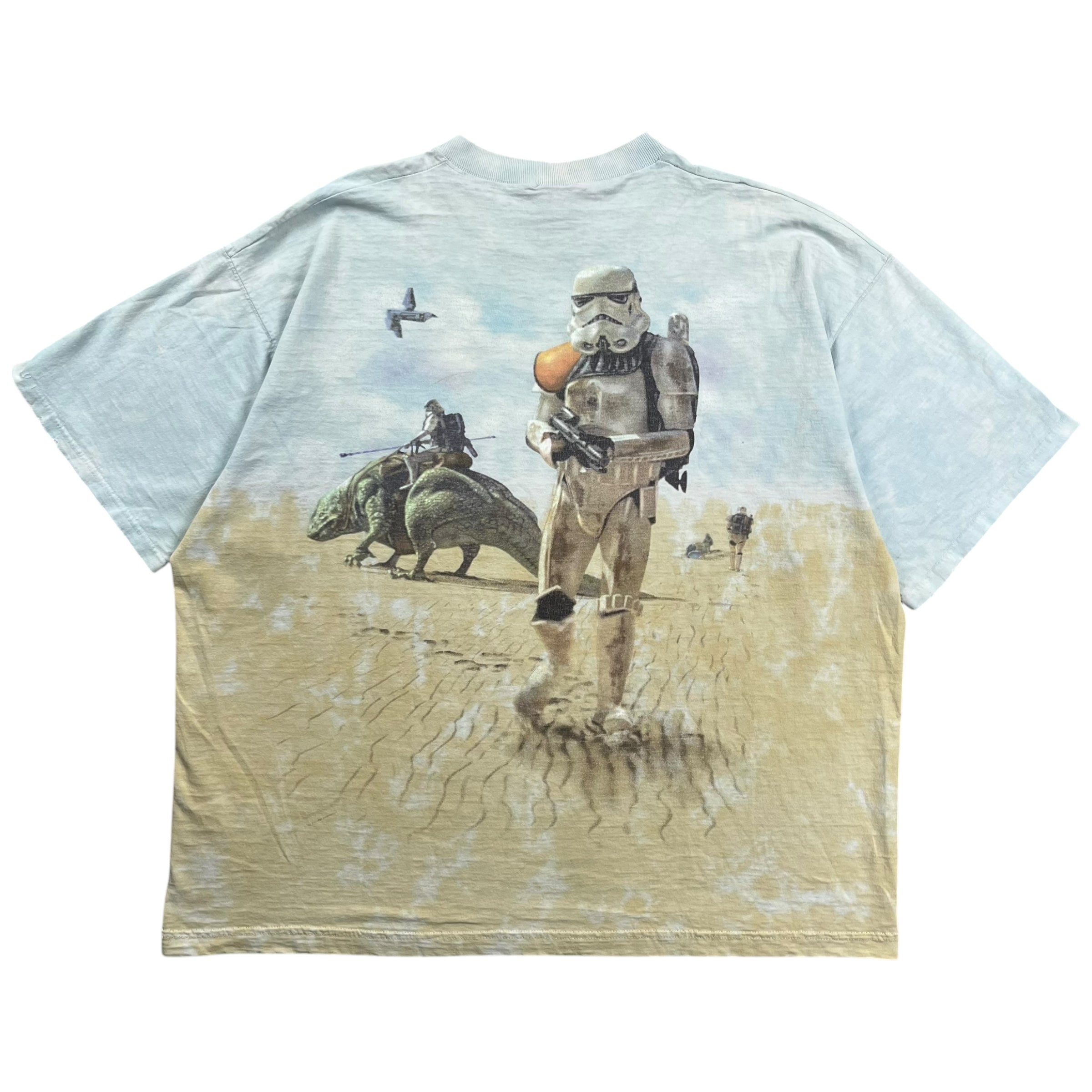 1997 Star Wars NASA Tee Light Blue/Beige