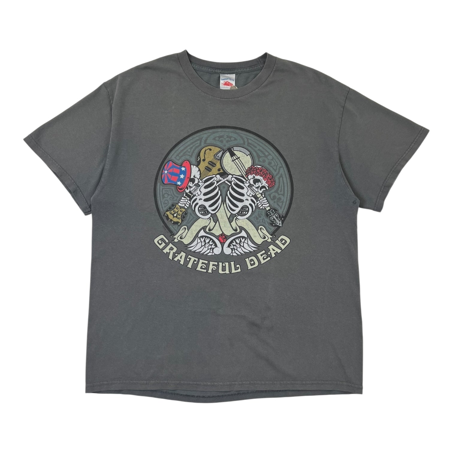 Vintage Grateful Dead Dual Skeleton T-Shirt Grey