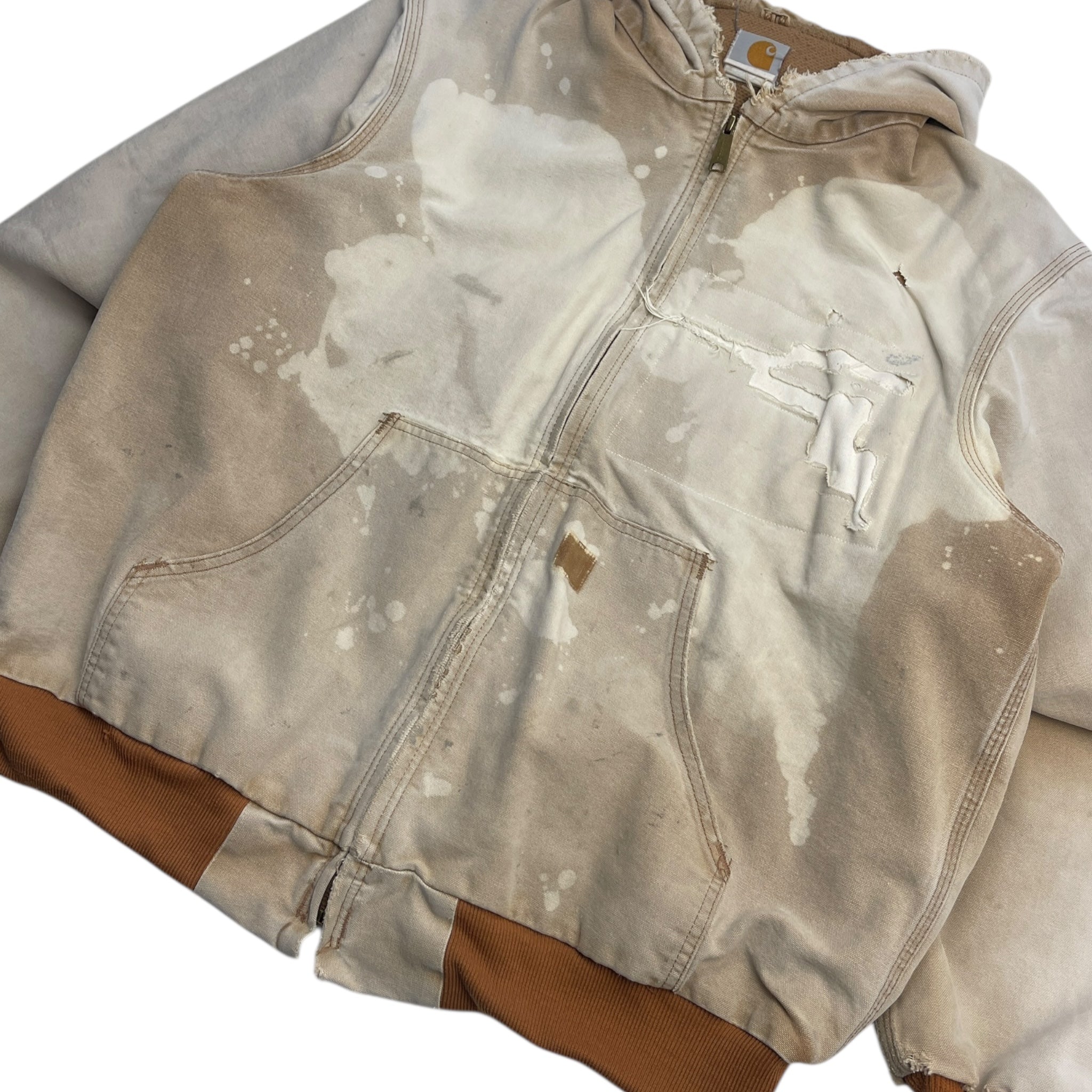 Vintage Carhartt Active Jacket Waffle Lined Faded Tan