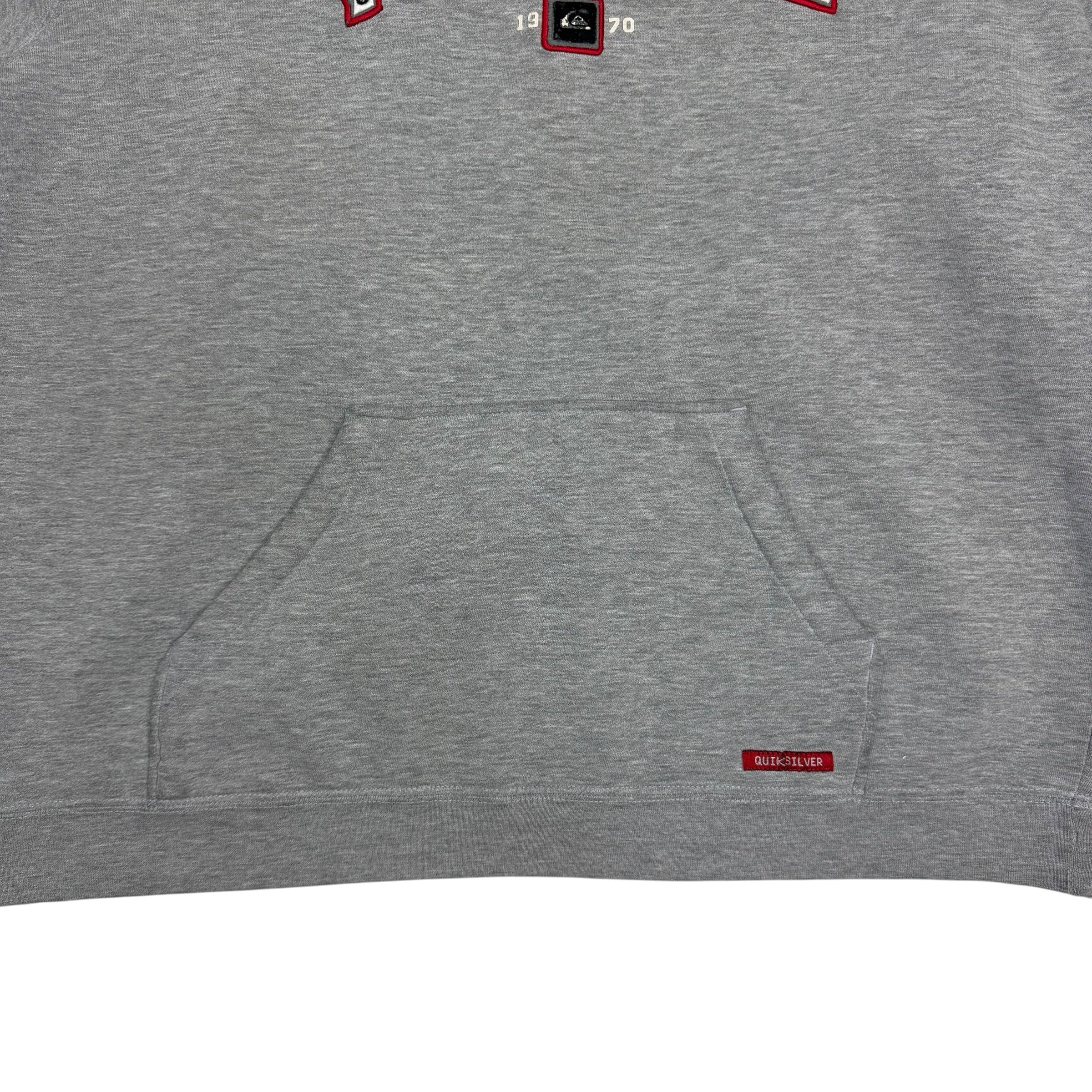 Vintage Quiksilver Embroidered Hoodie Grey