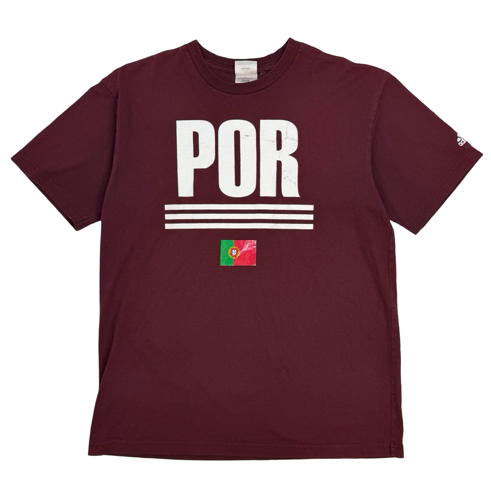 Vintage Adidas Portugal Soccer Tee Burgundy