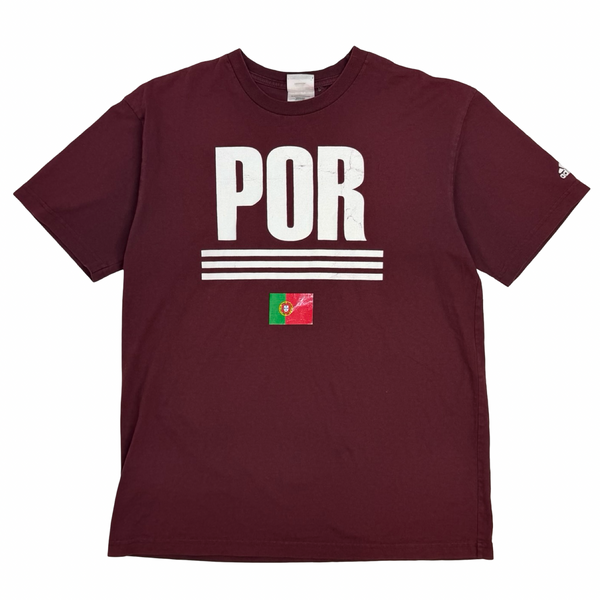 Vintage Adidas Portugal Soccer Tee Burgundy