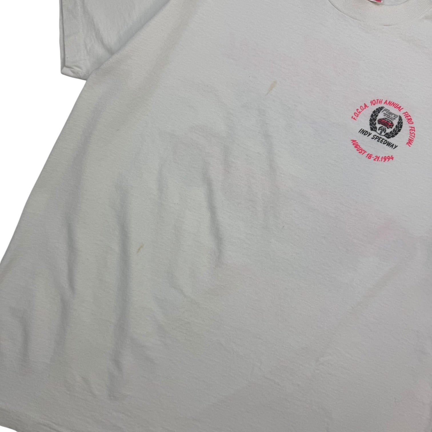 1994 Indy Speedway 10th Fiero Festival Tee White