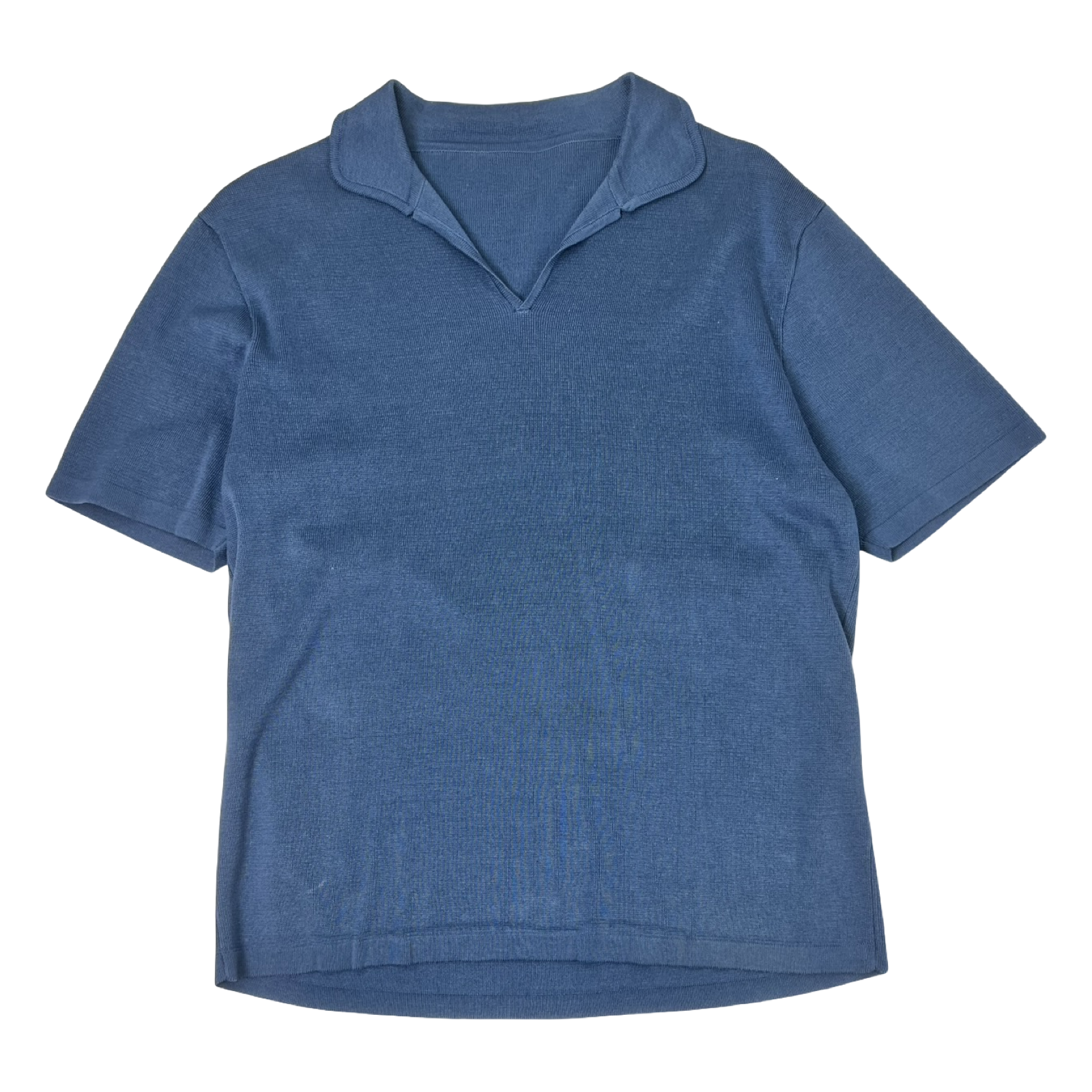 Fortela Knitted Skipper Textured Polo shirt Indigo Blue
