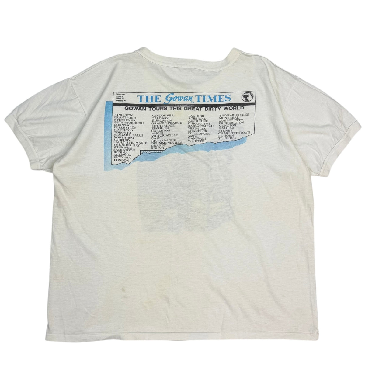 1987 Lawrence Gowan Great Dirty World Tour Tee