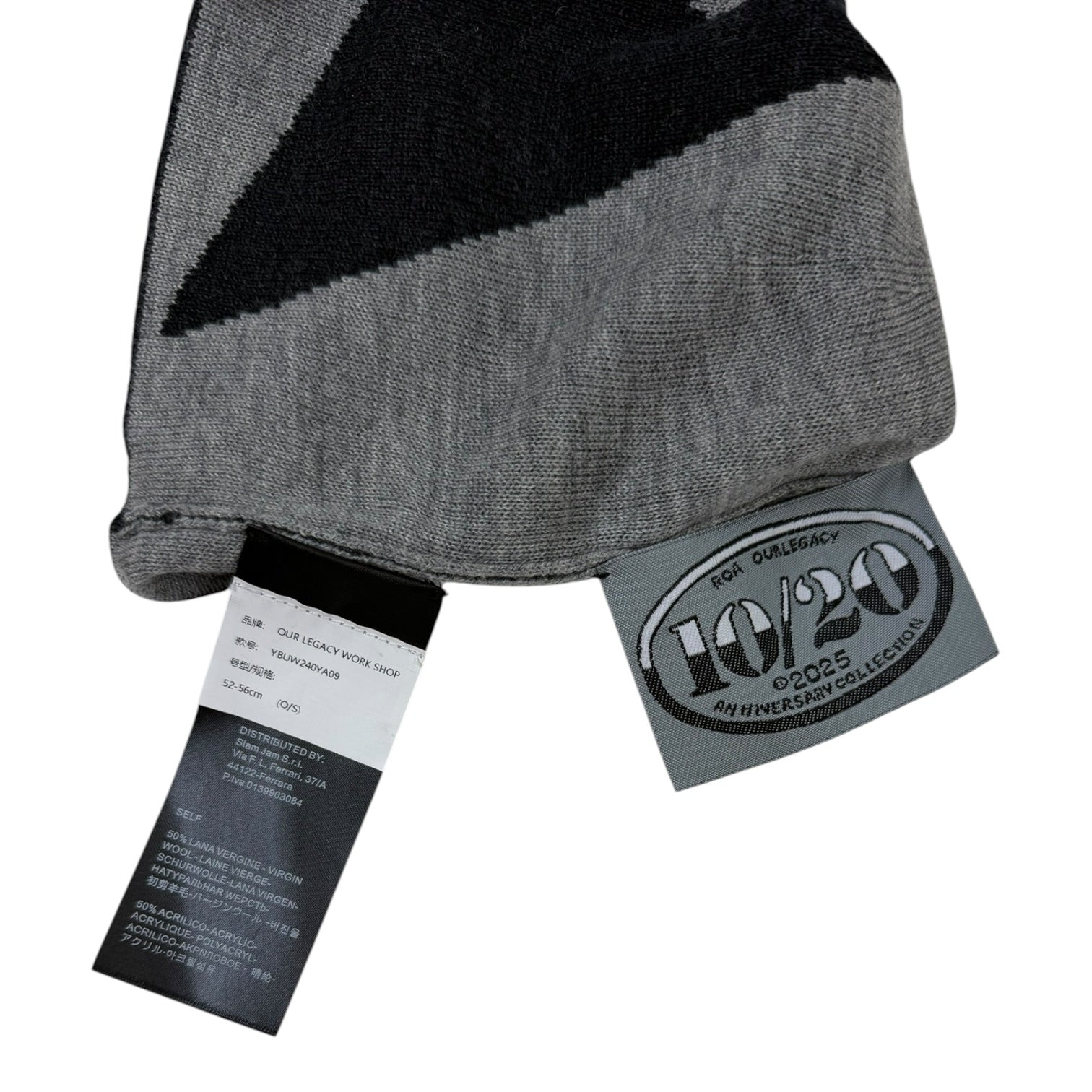 Our Legacy x ROA Wool Blend Logo Beanie Slate/Black