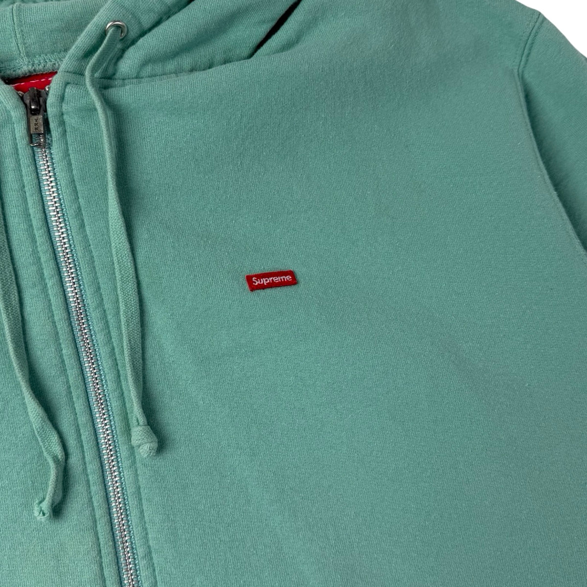 Supreme Small Box Zip Up Hooded Sweatshirt Dusty Cactus