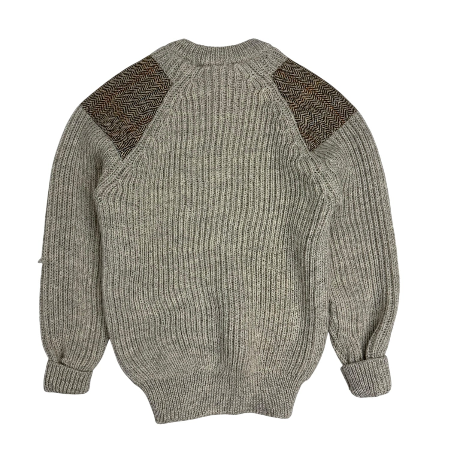 Vintage Niffi England Harris Tweed Wool Sweater Biege