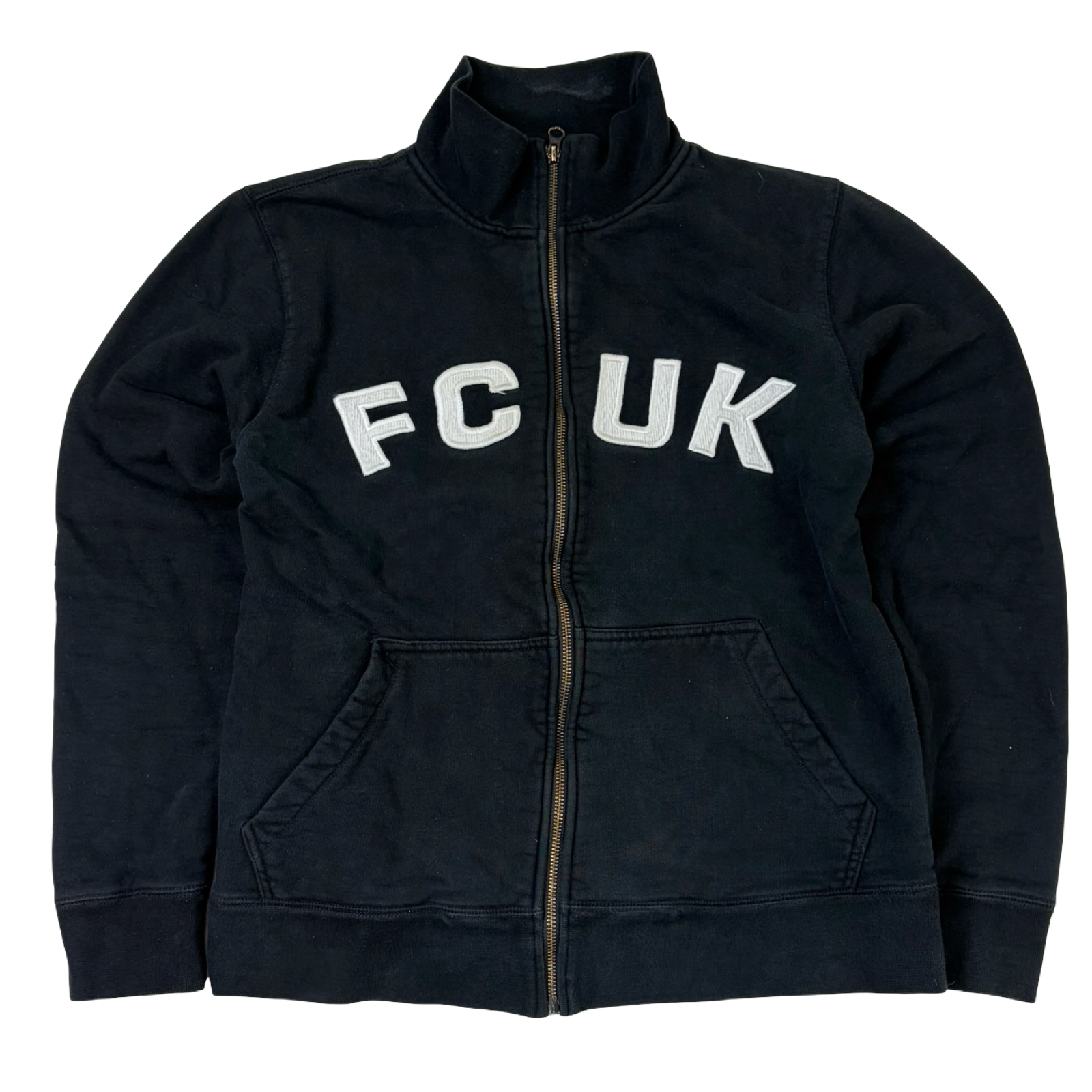 French Connection FCUK Zip Up Sweater Black