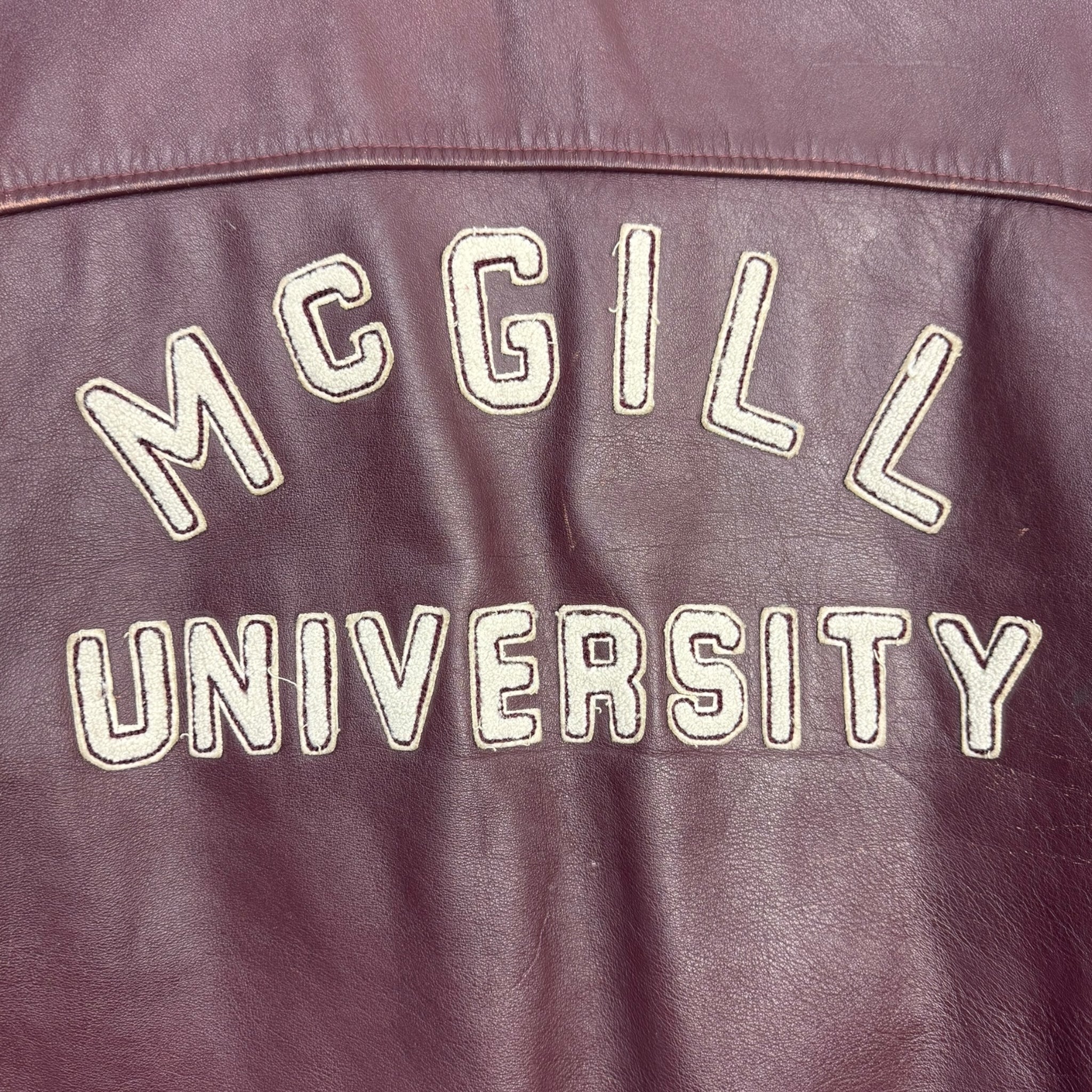 Vintage McGill University Faux Leather Jacket