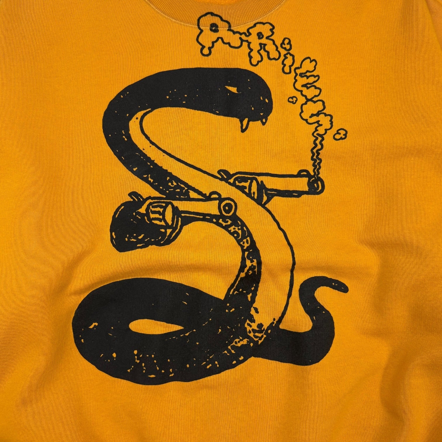 Aries Killa Snake Crewneck Mustard