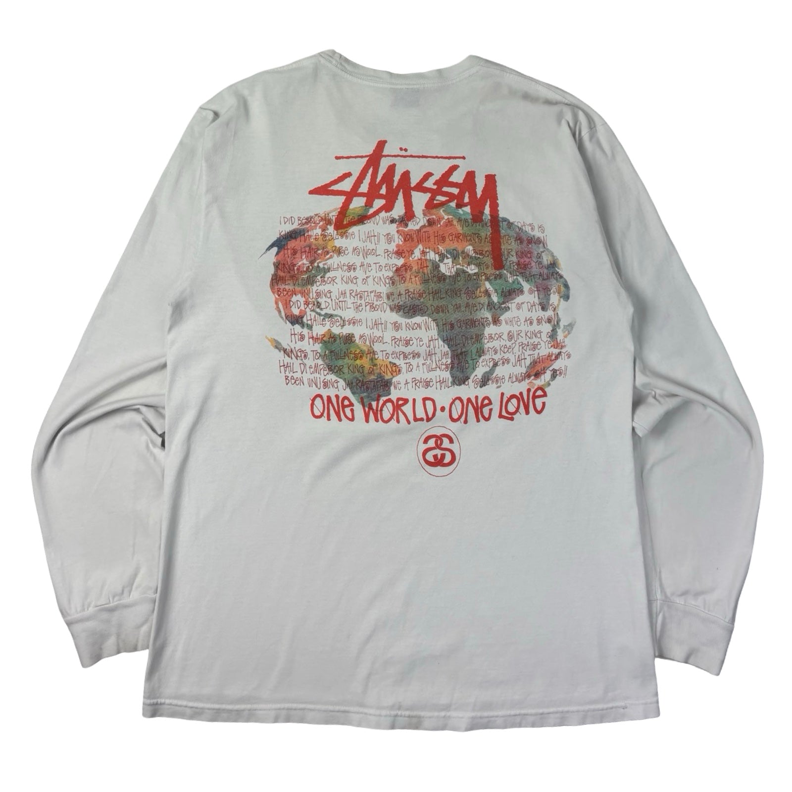 Stussy One World One Love L/S Shirt White