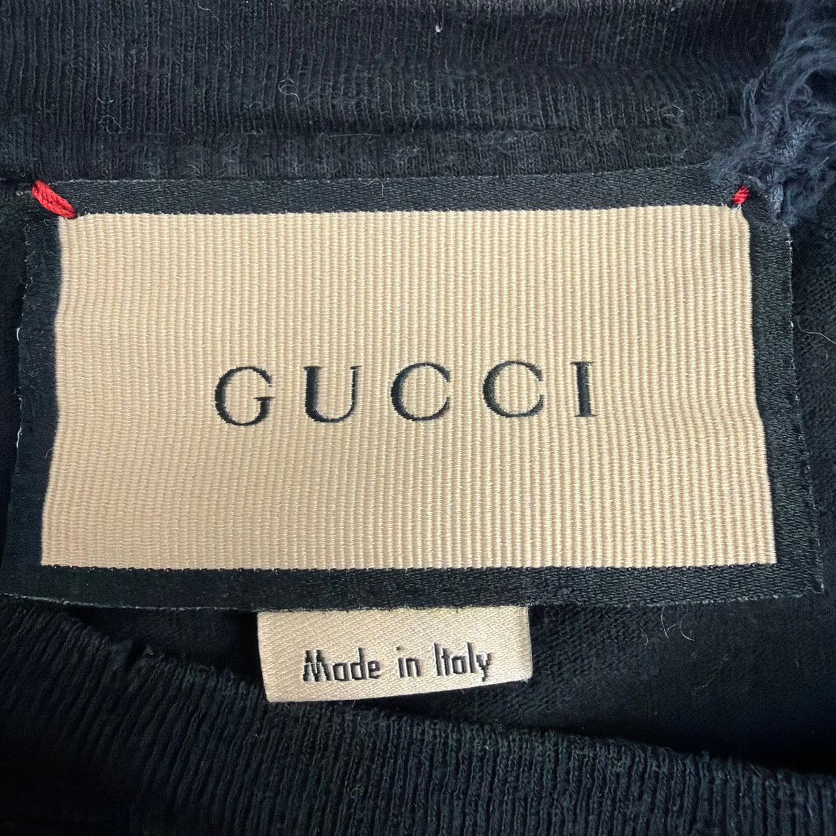 Gucci Washed Print Logo Tee Black