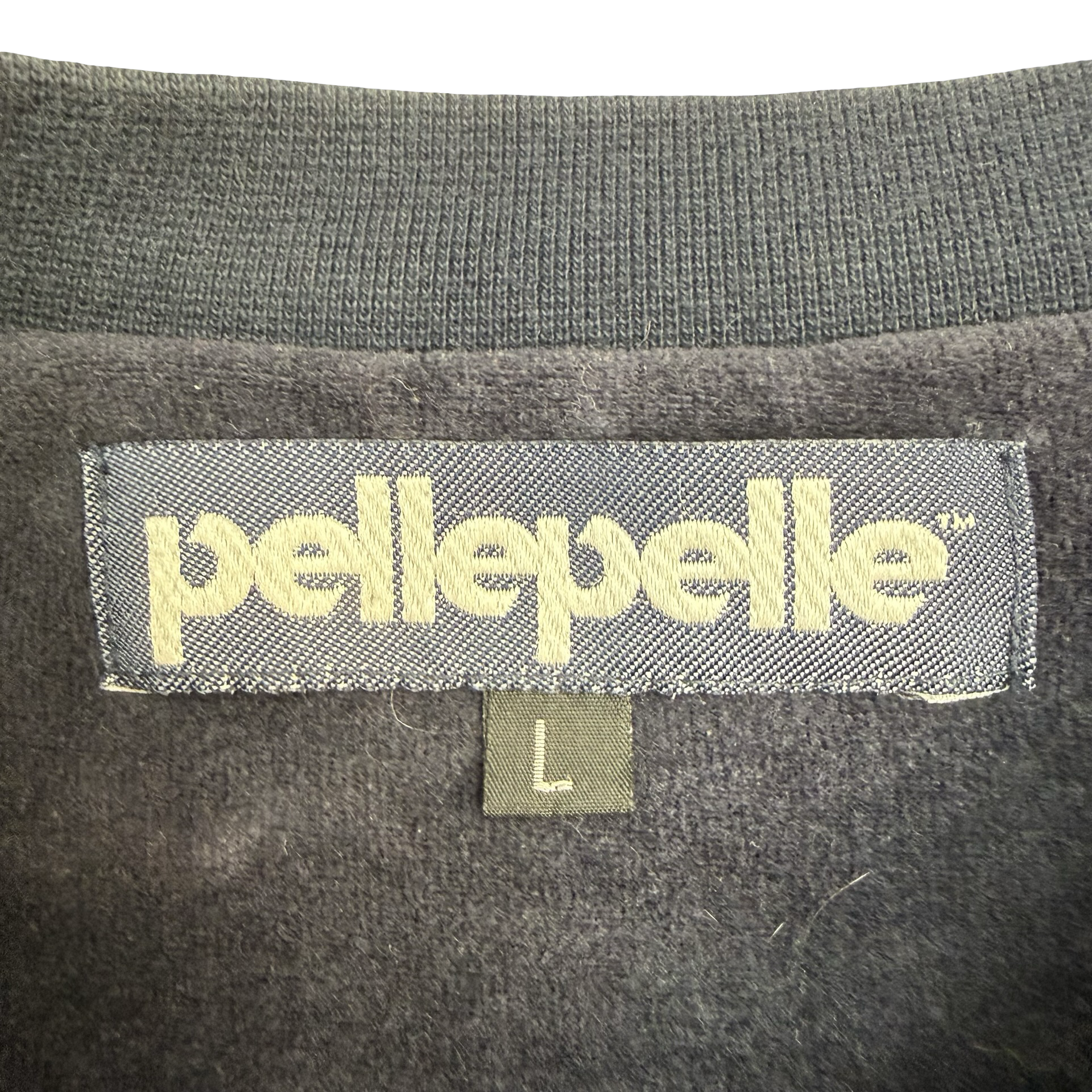 Vintage Pelle Pelle Velour Crewneck Navy Blue