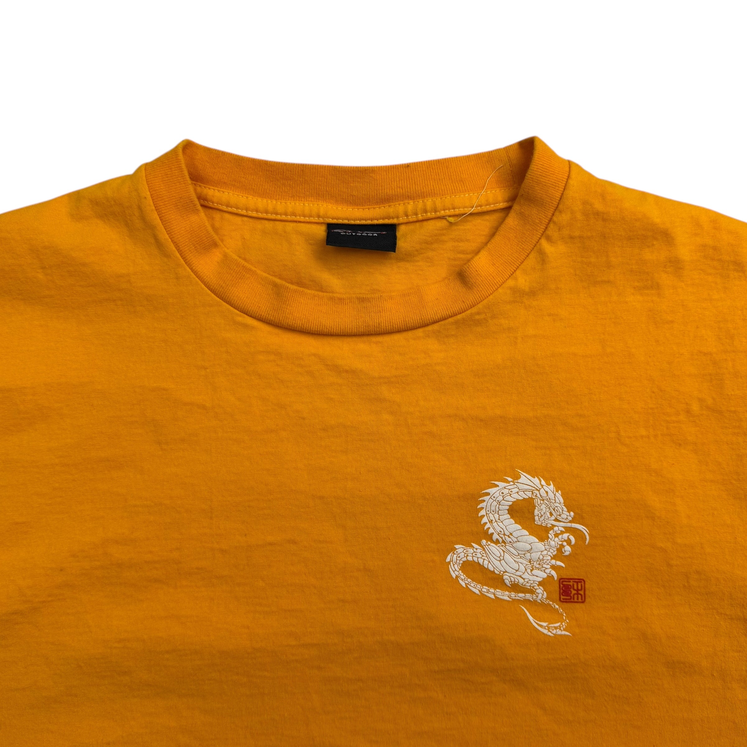 Vintage Stussy Outdoor Double Dragon Tee Yellow