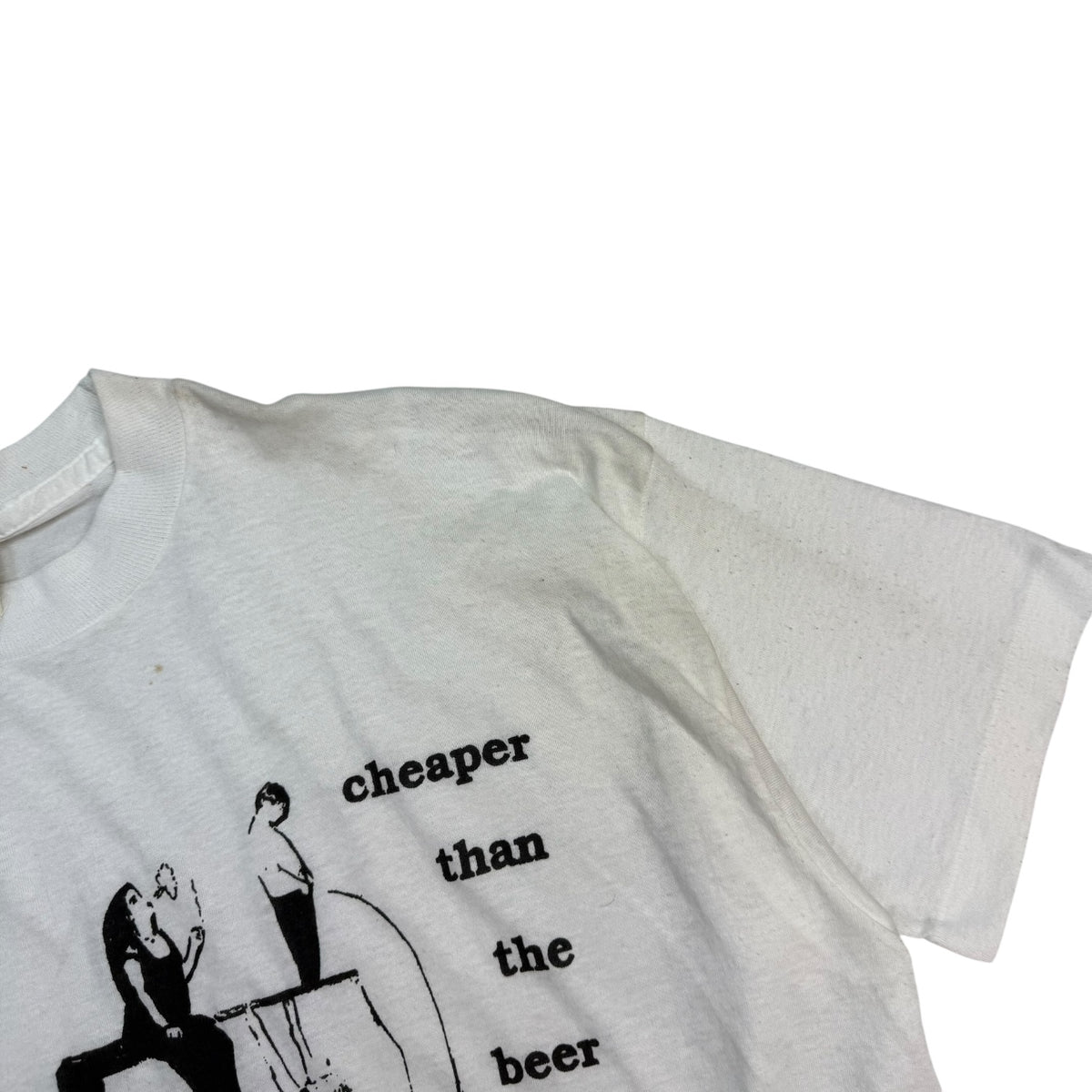 Vintage Blatz ‘Cheaper Than Beer” Tee White