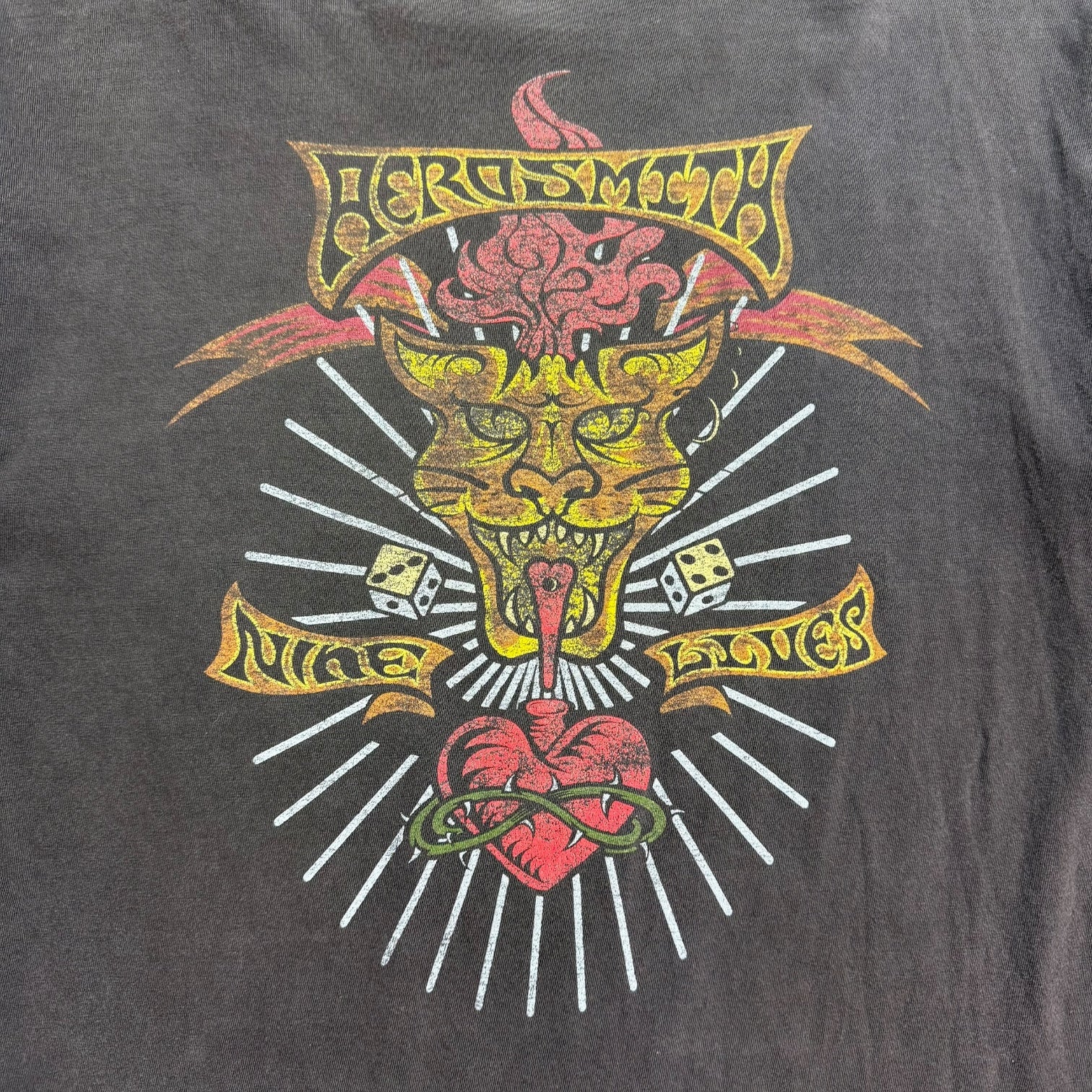 Vintage Aerosmith Nine Lives Tee Faded Black