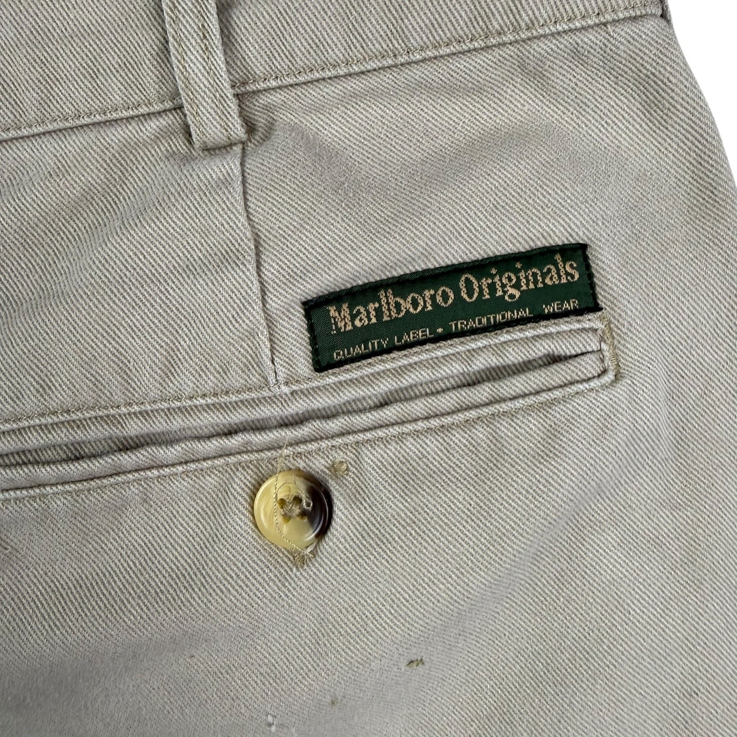 Vintage Marlboro Originals Khaki Pants Light Tan