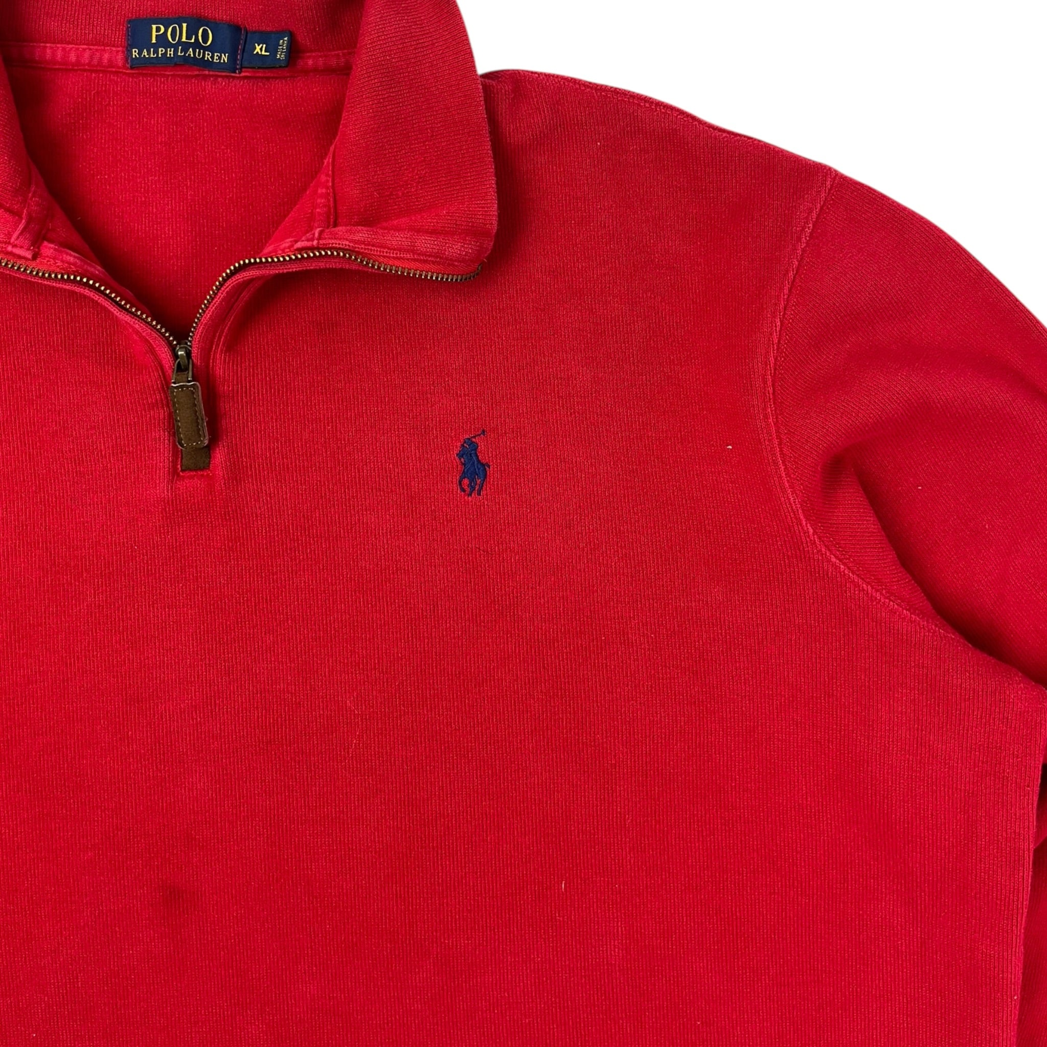 Polo Ralph Lauren Deep Red Quarter Zip Sweater