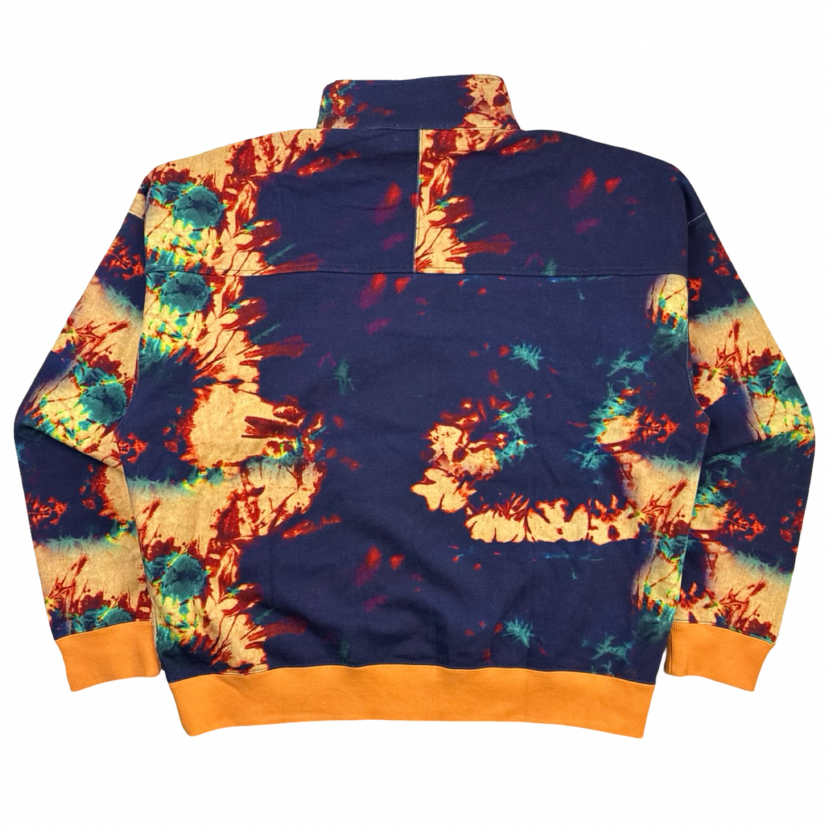 BAPE Tie Dye Stand Collar Loose Fit Sweat Navy