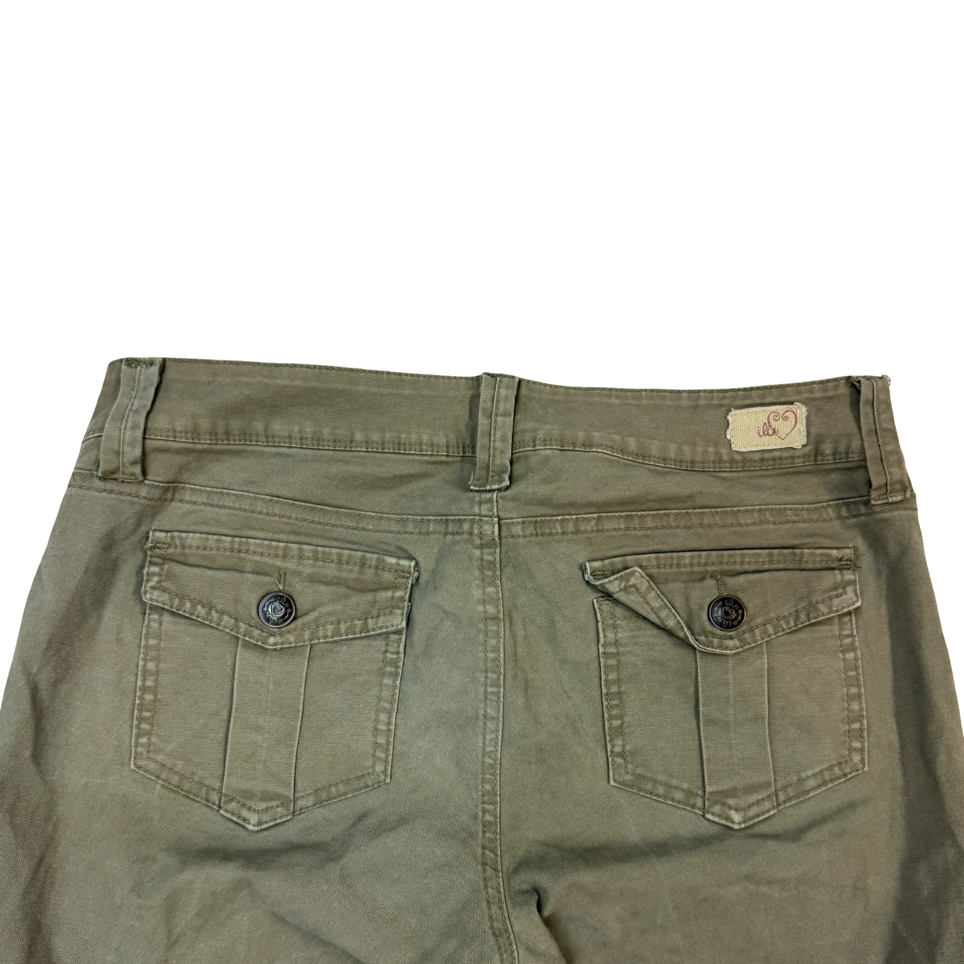 (W) Vintage Flared Denim Pants Green