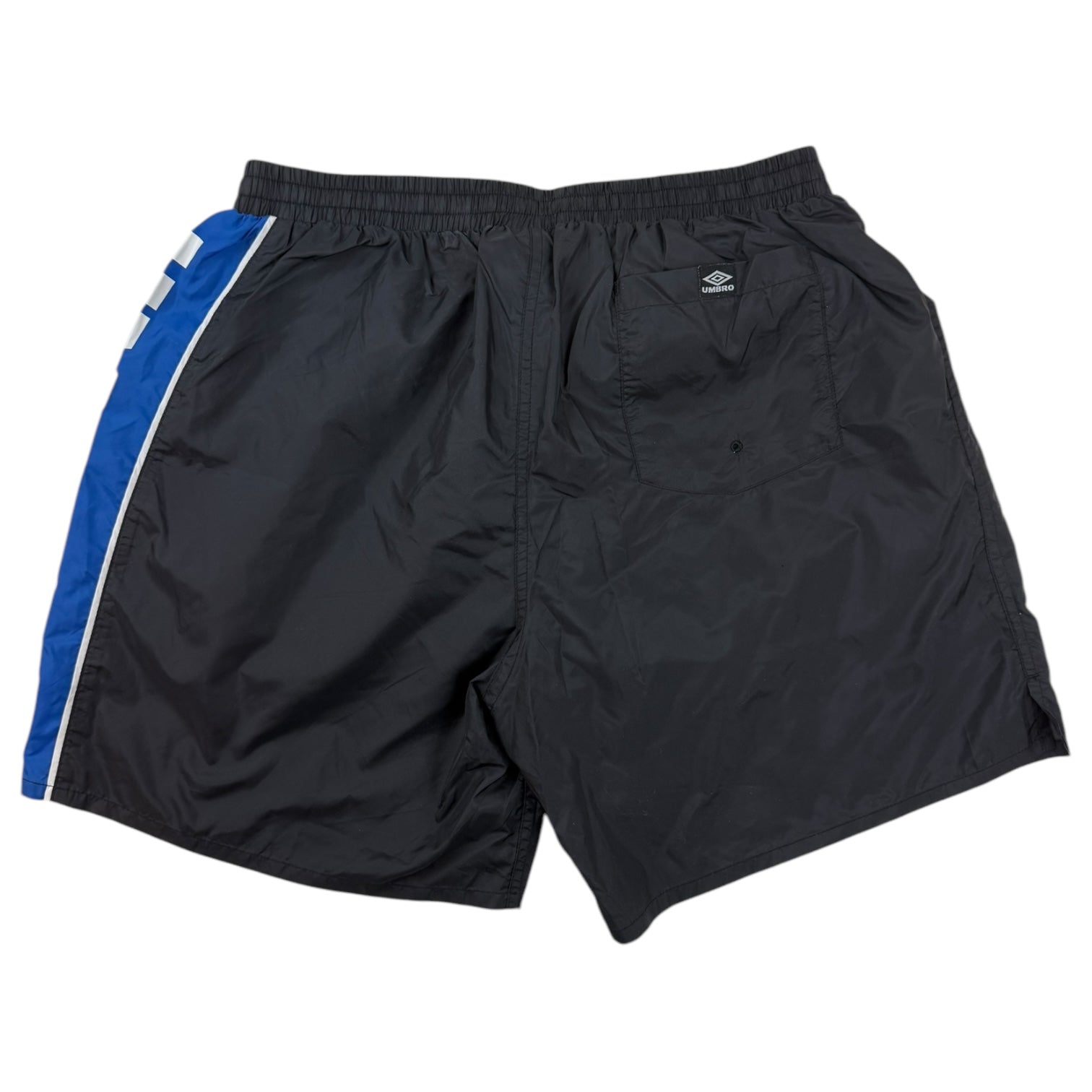 Vintage Umbro Spellout Shorts Black/Blue