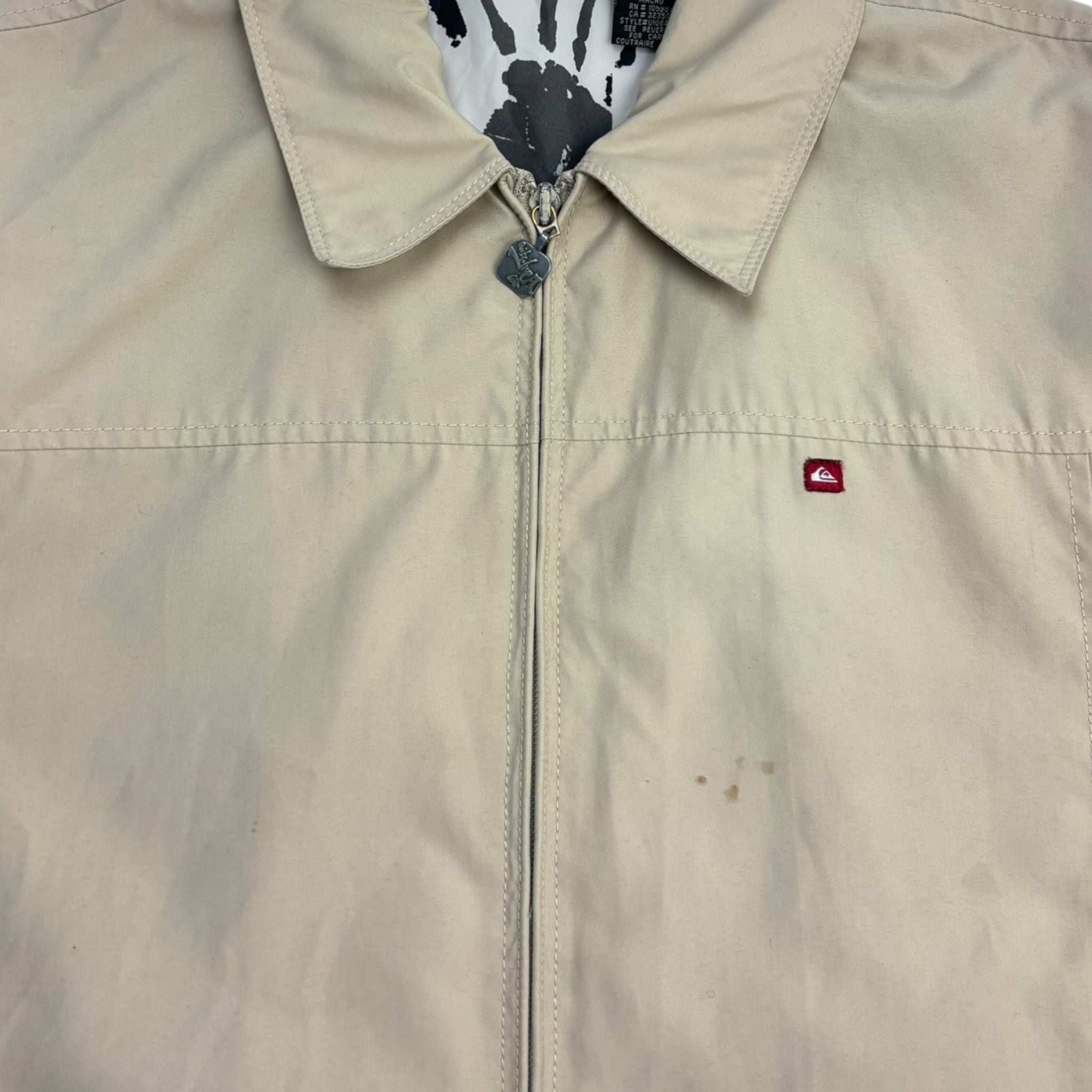 Y2K Quicksilver Harrington Style Jacket Light Beige
