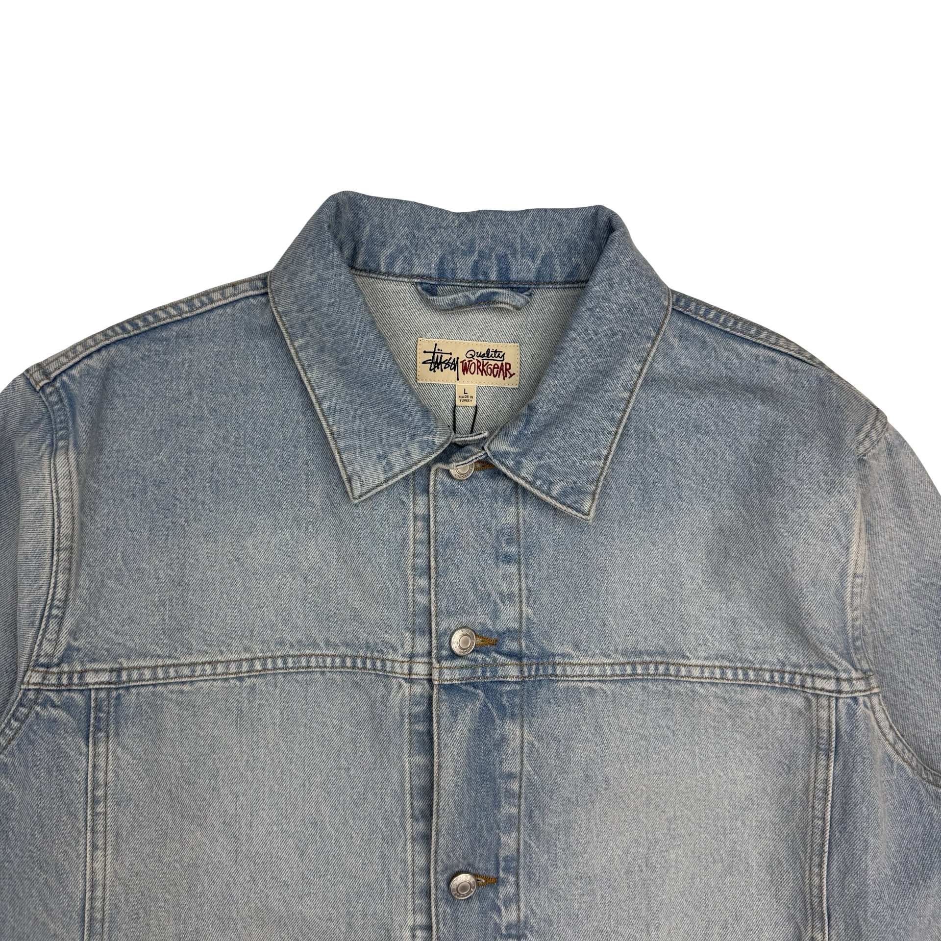Stussy Trucker Jacket Light Denim Wash