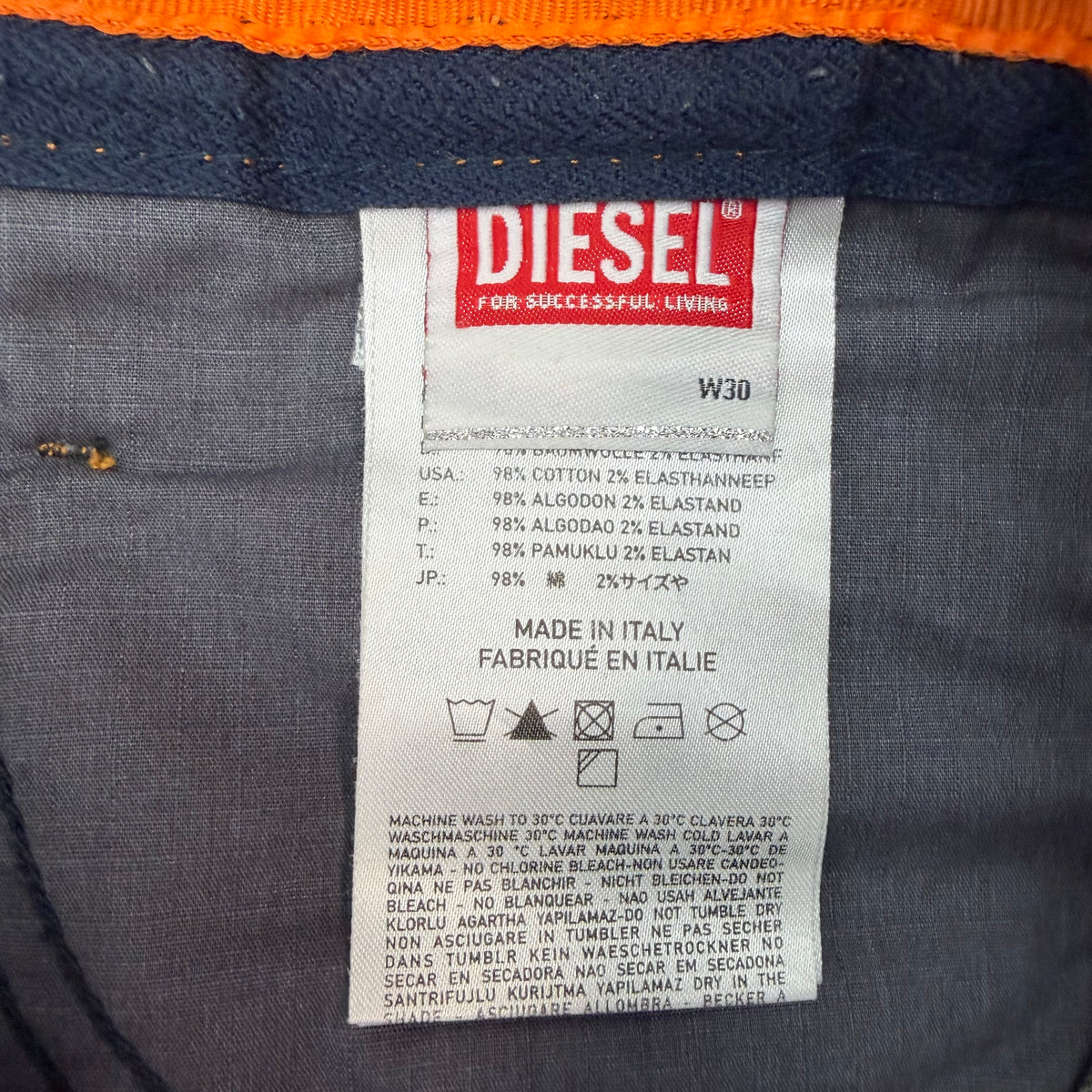 Vintage Diesel Industry Distressed Washed Denim Jeans Blue