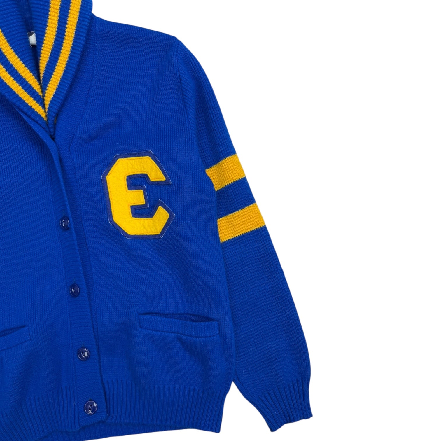 Vintage Collegiate Cardigan Blue/Yellow